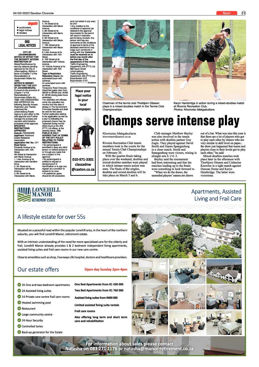 Sandton Chronicle 04 March 2022 page 11