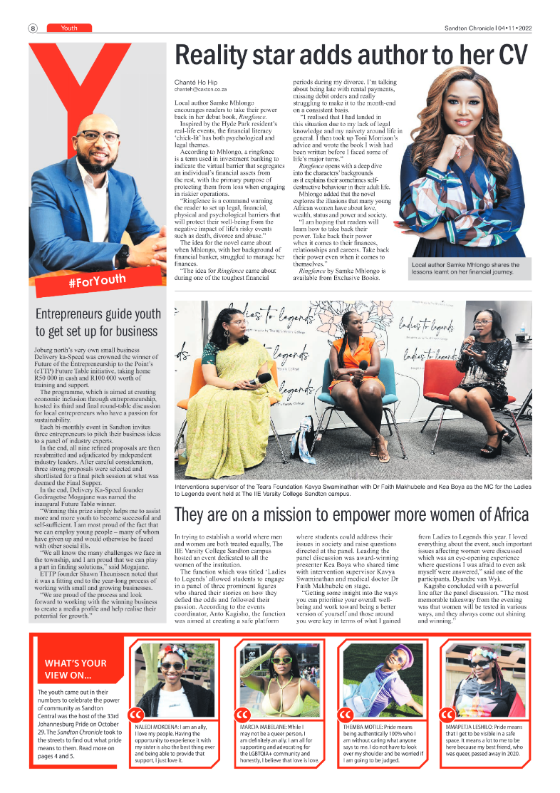 Sandton Chronicle 04 November 2022 page 16
