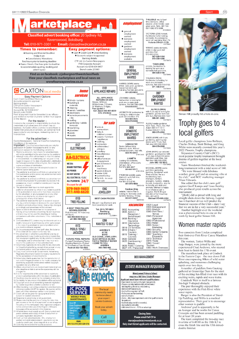 Sandton Chronicle 04 November 2022 page 19