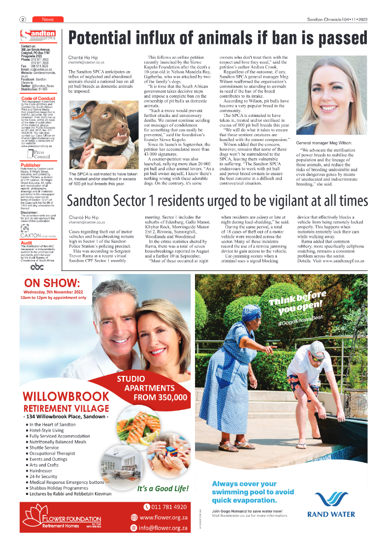 Sandton Chronicle 04 November 2022 page 2