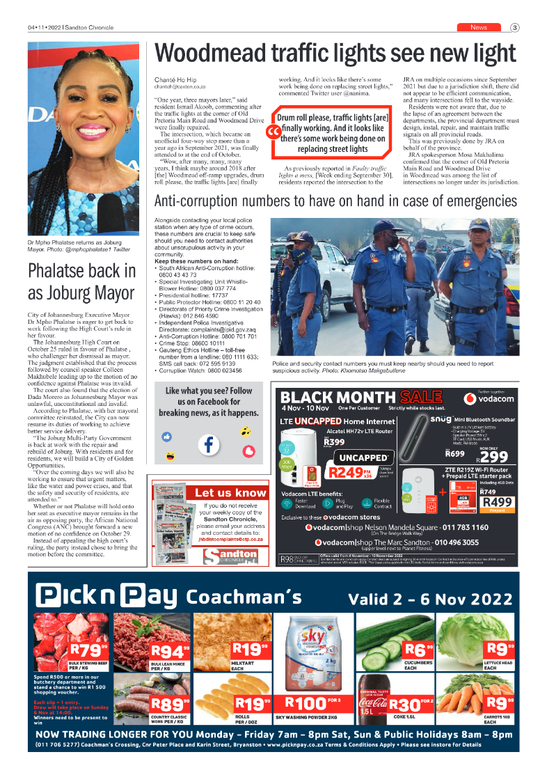 Sandton Chronicle 04 November 2022 page 3
