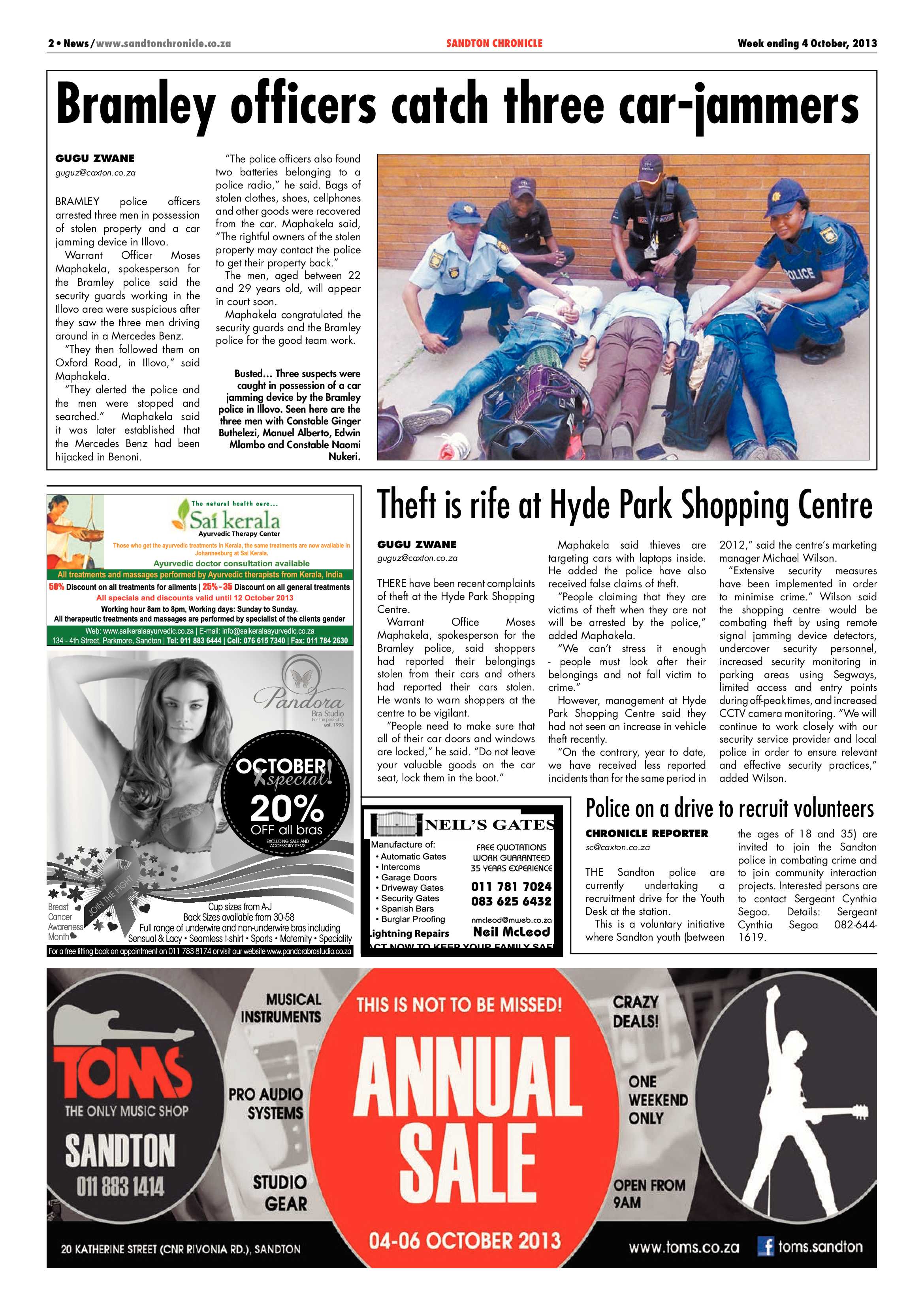Sandton Chronicle 04 October 2013 page 2