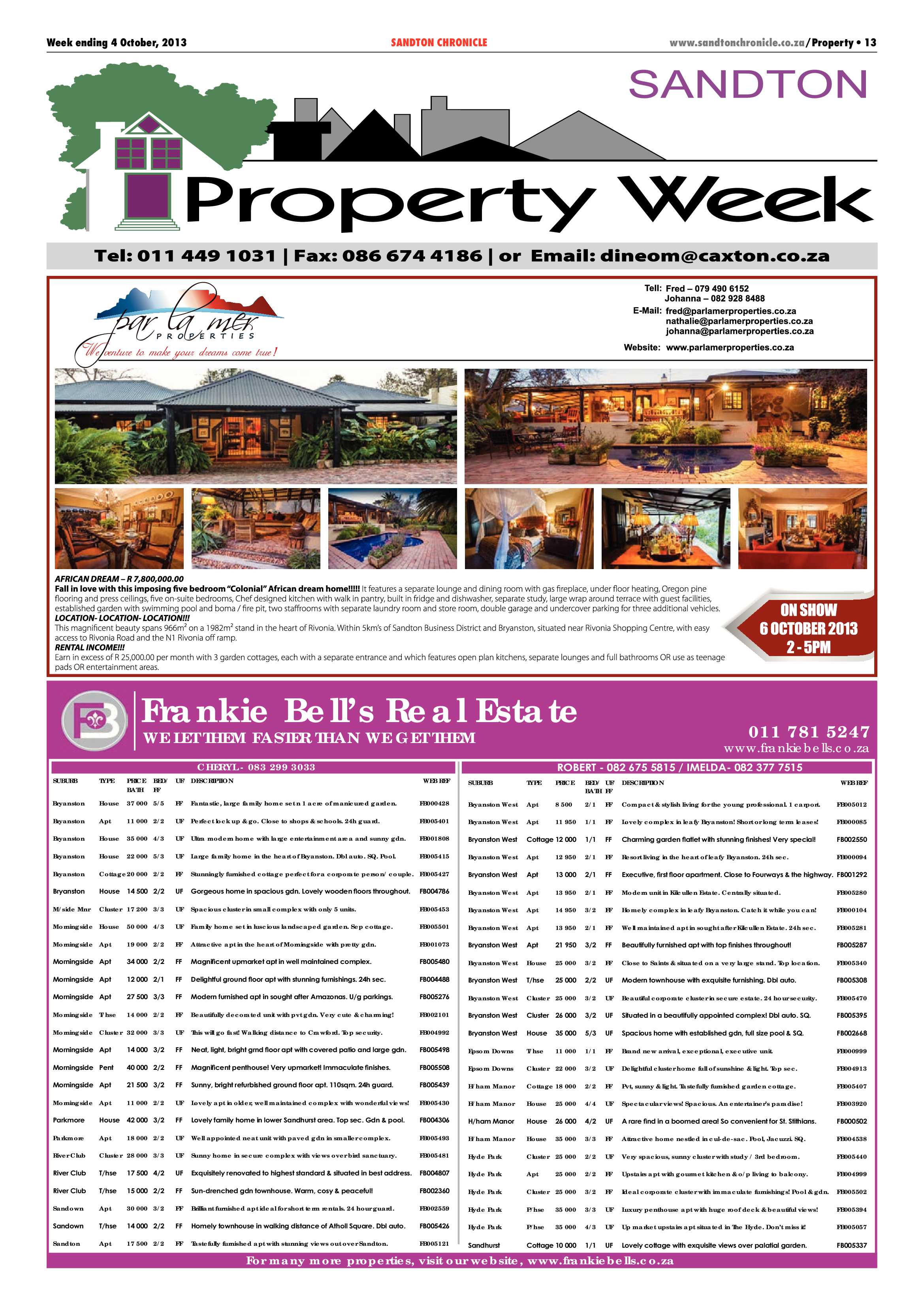Sandton Chronicle 04 October 2013 page 21