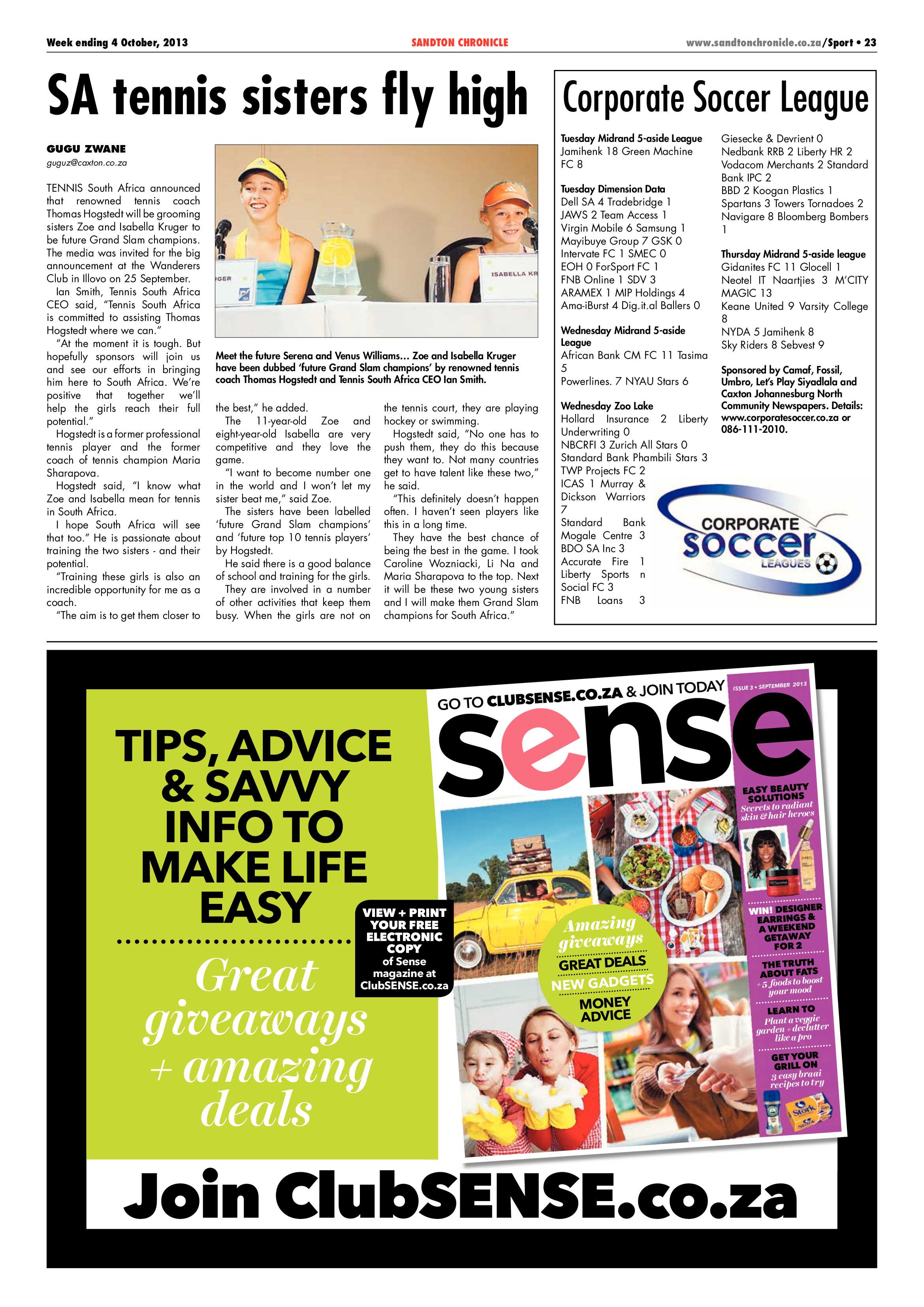 Sandton Chronicle 04 October 2013 page 31