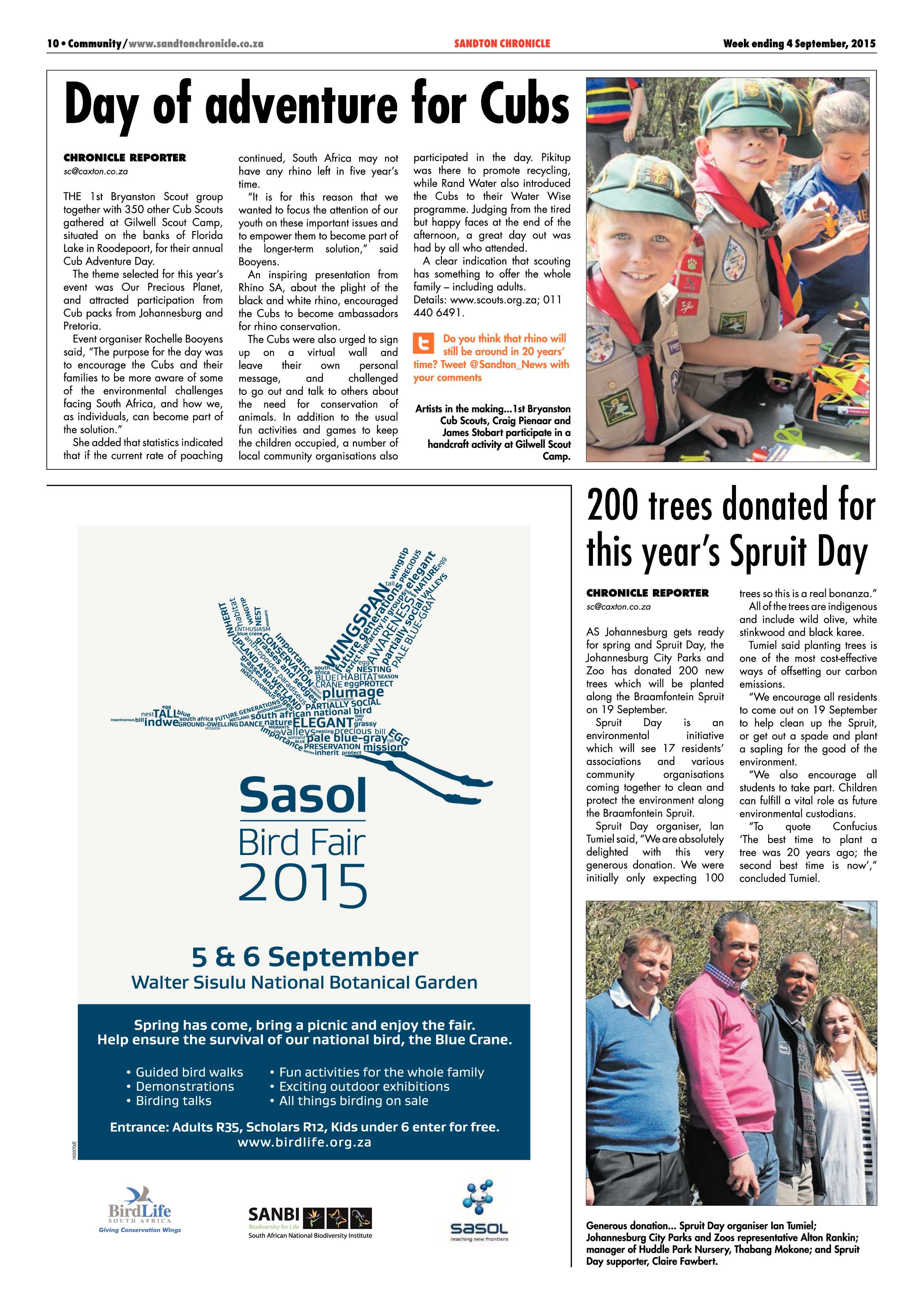 Sandton Chronicle 04 September 2015 page 10