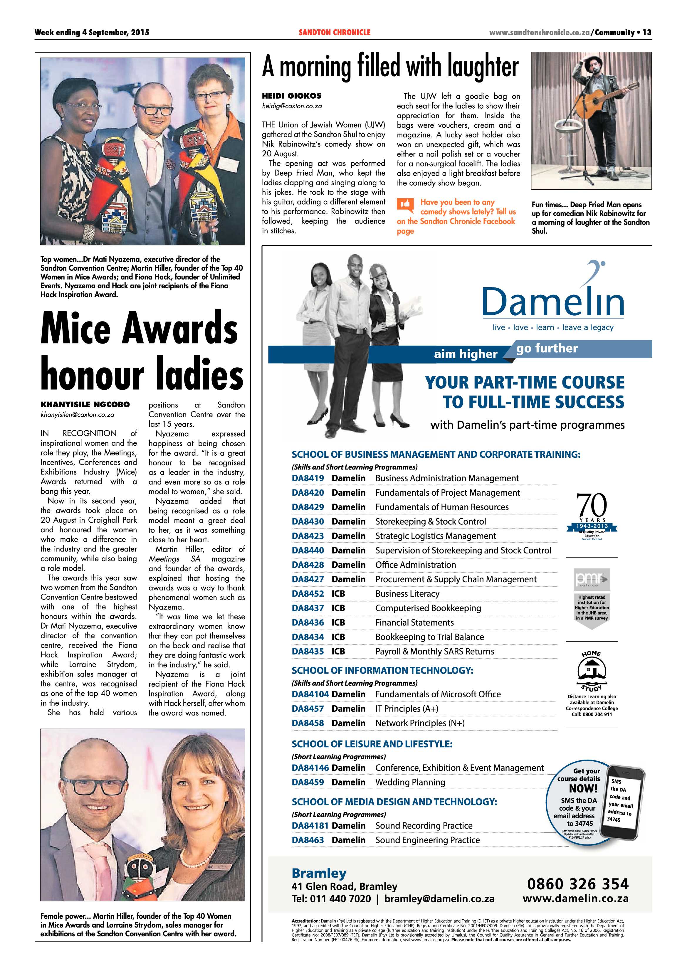 Sandton Chronicle 04 September 2015 page 21