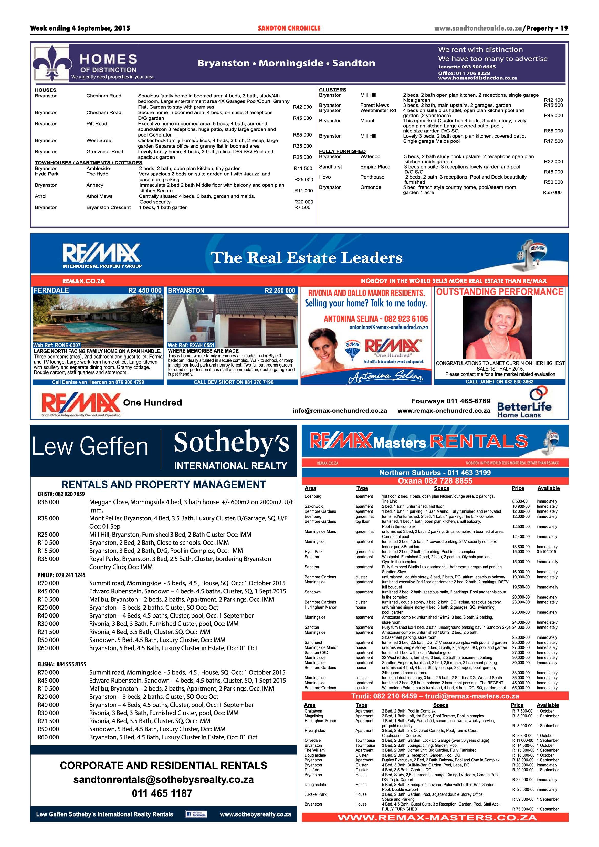 Sandton Chronicle 04 September 2015 page 27