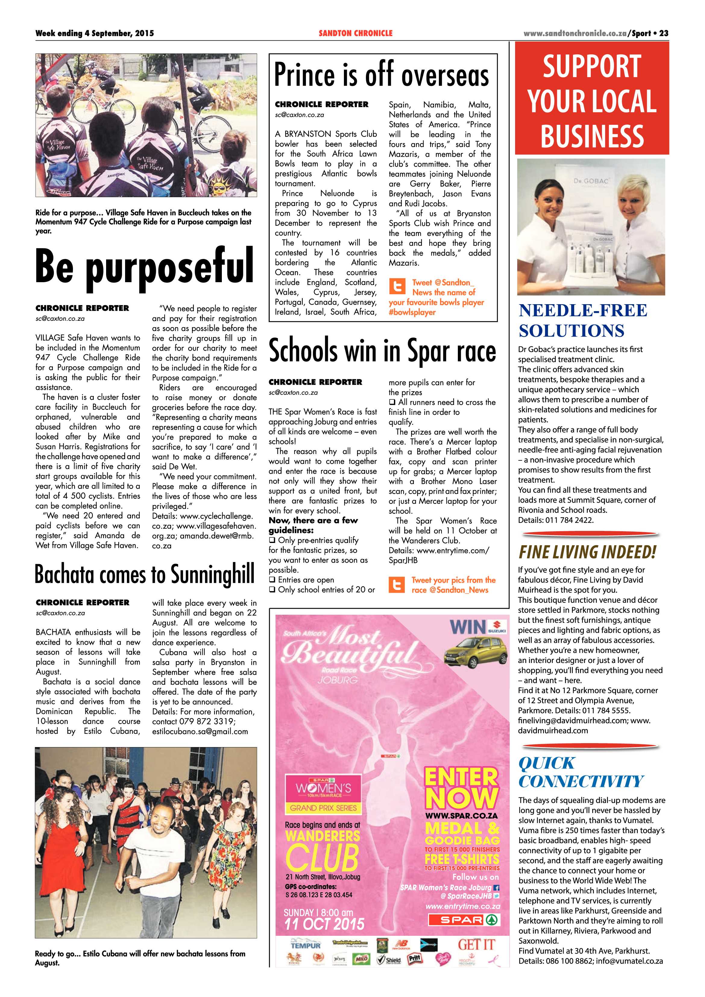 Sandton Chronicle 04 September 2015 page 31
