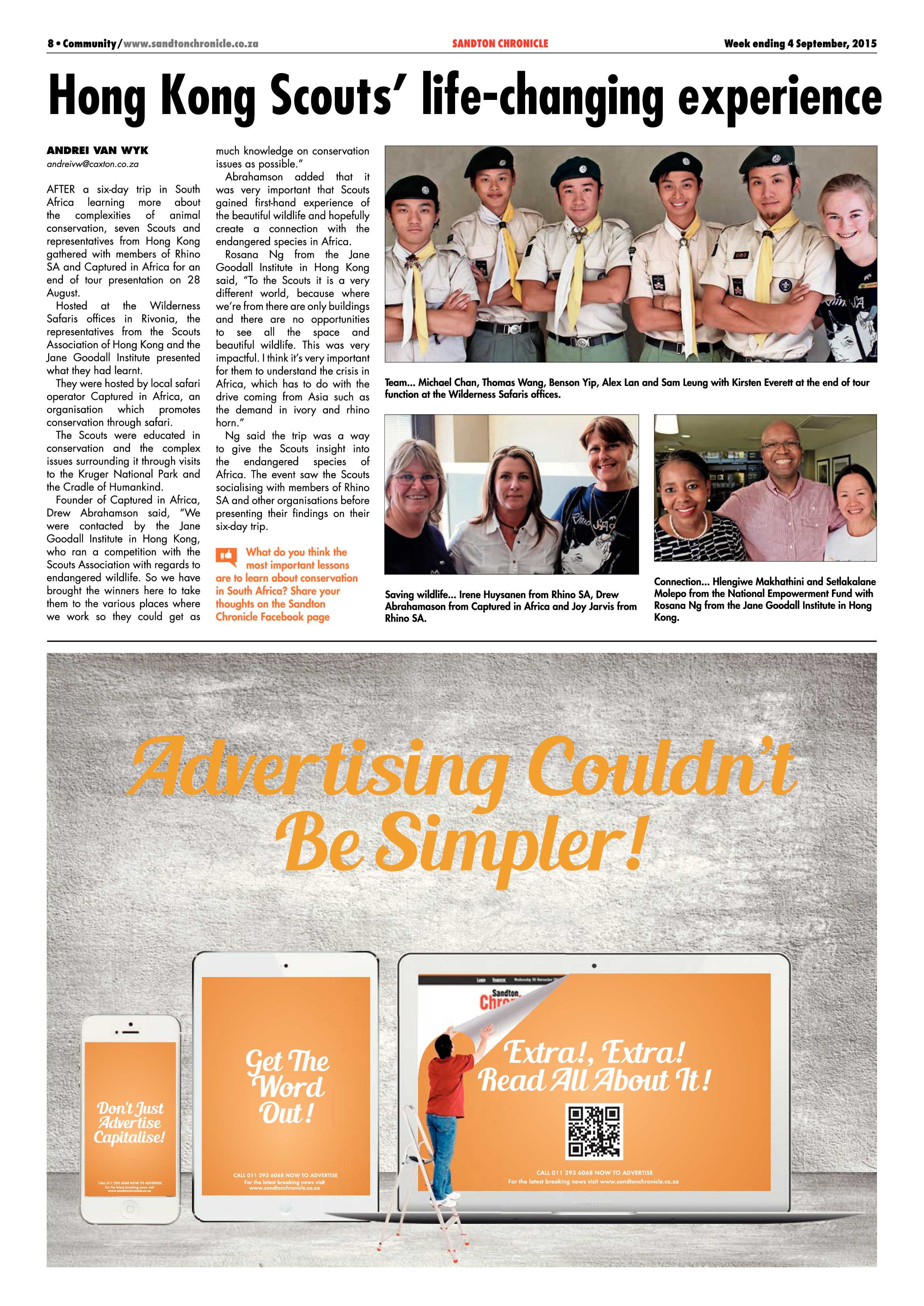 Sandton Chronicle 04 September 2015 page 8