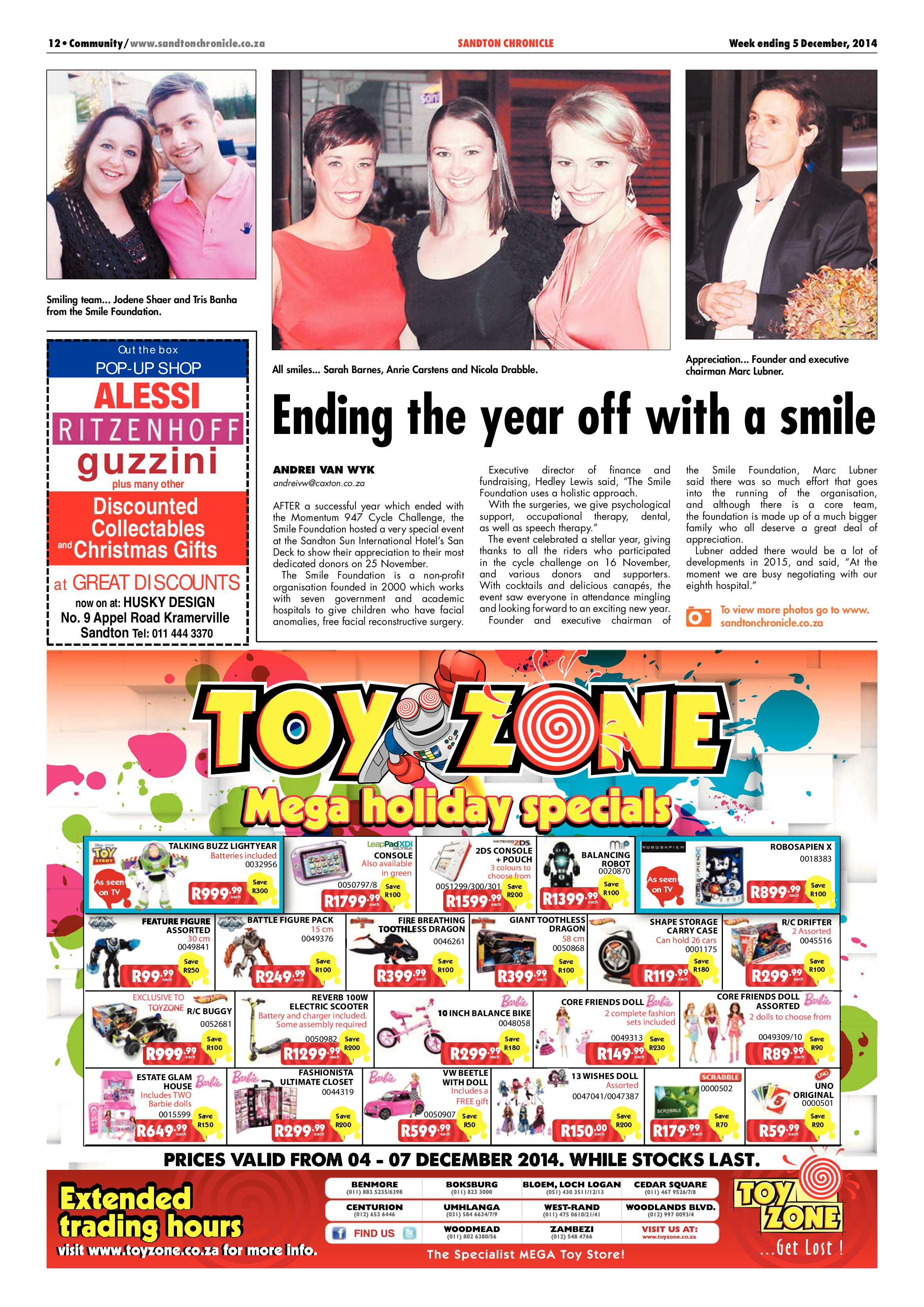 Sandton Chronicle 05 December 2014 page 12