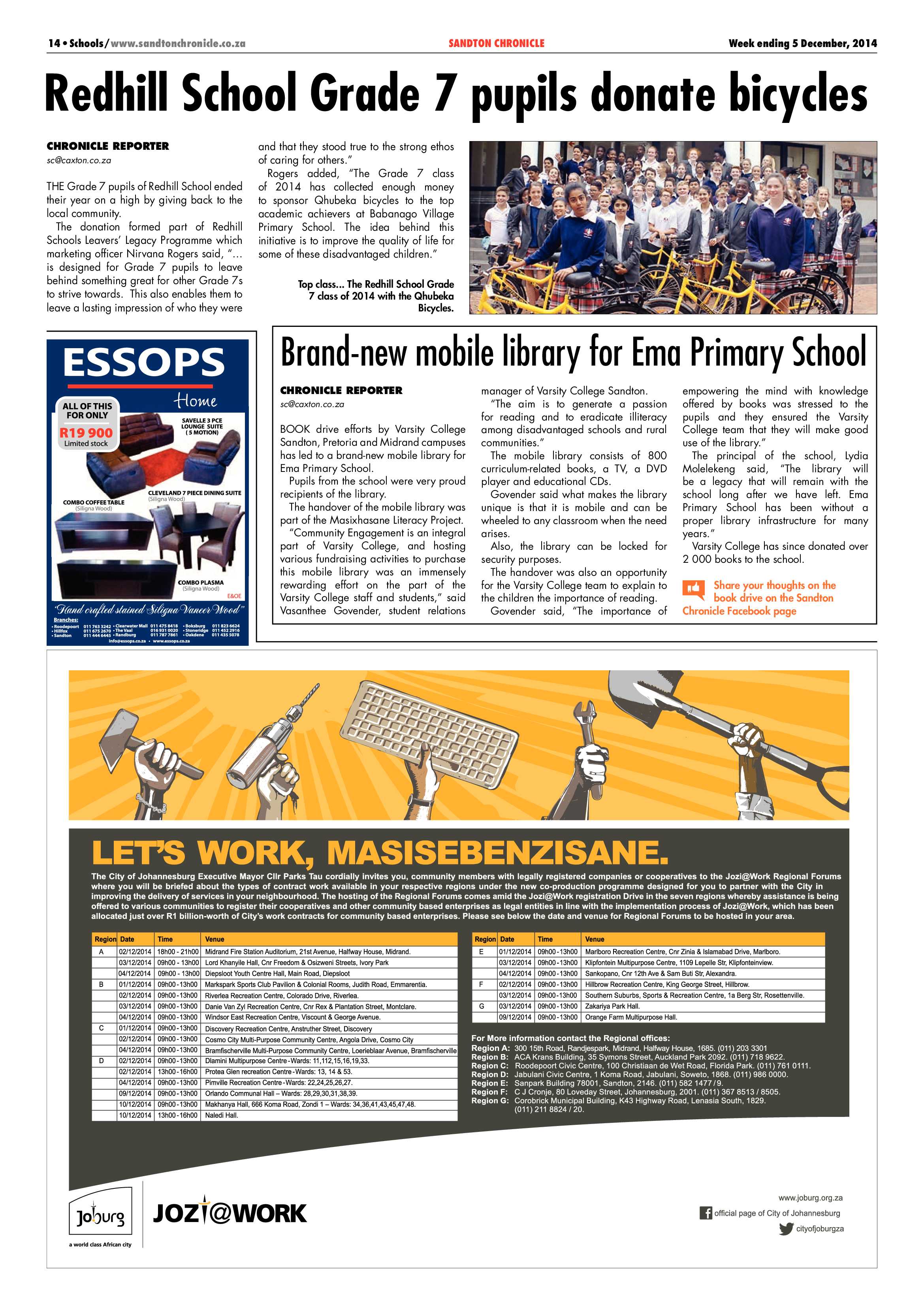 Sandton Chronicle 05 December 2014 page 14