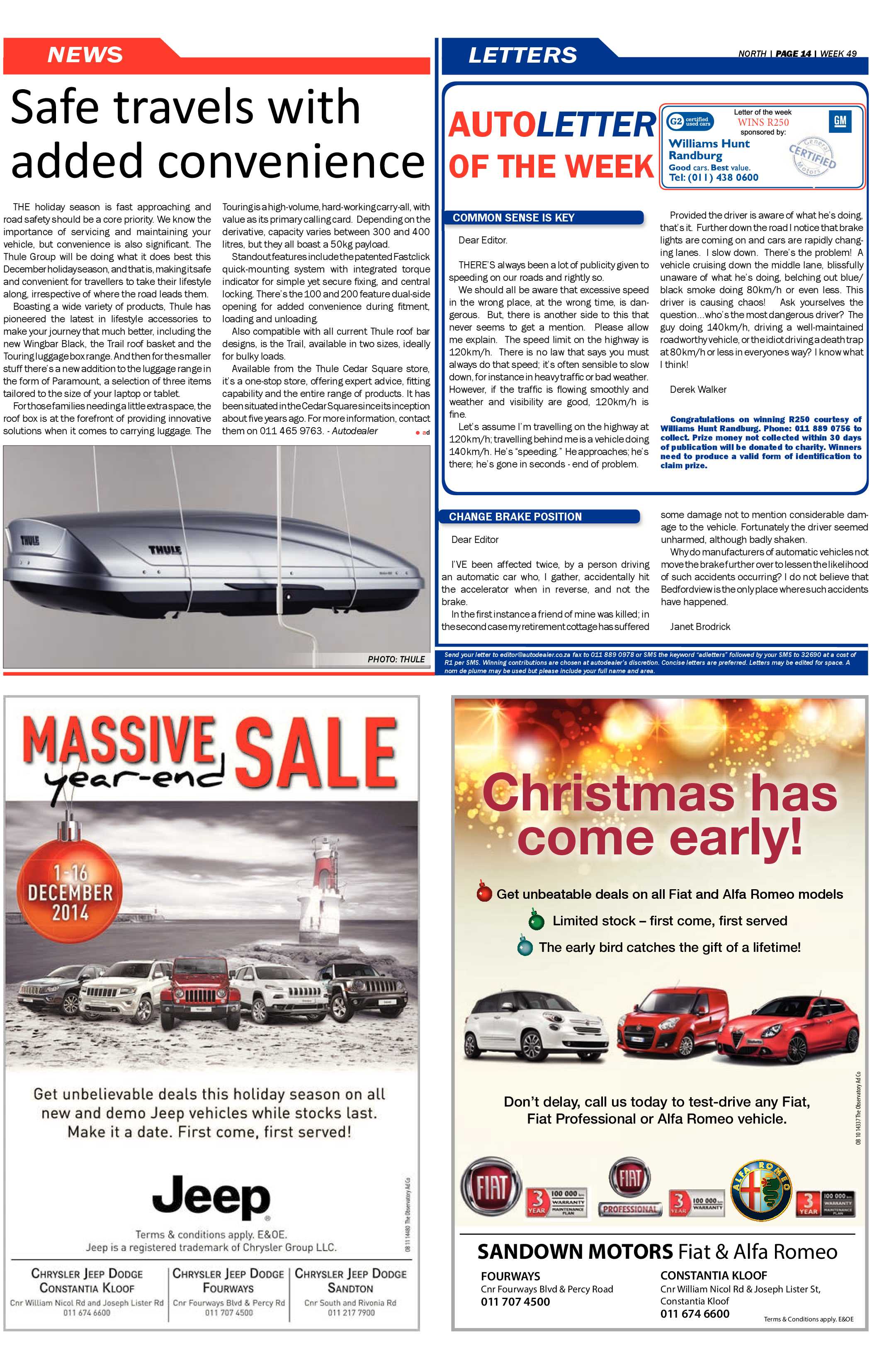 Sandton Chronicle 05 December 2014 page 34