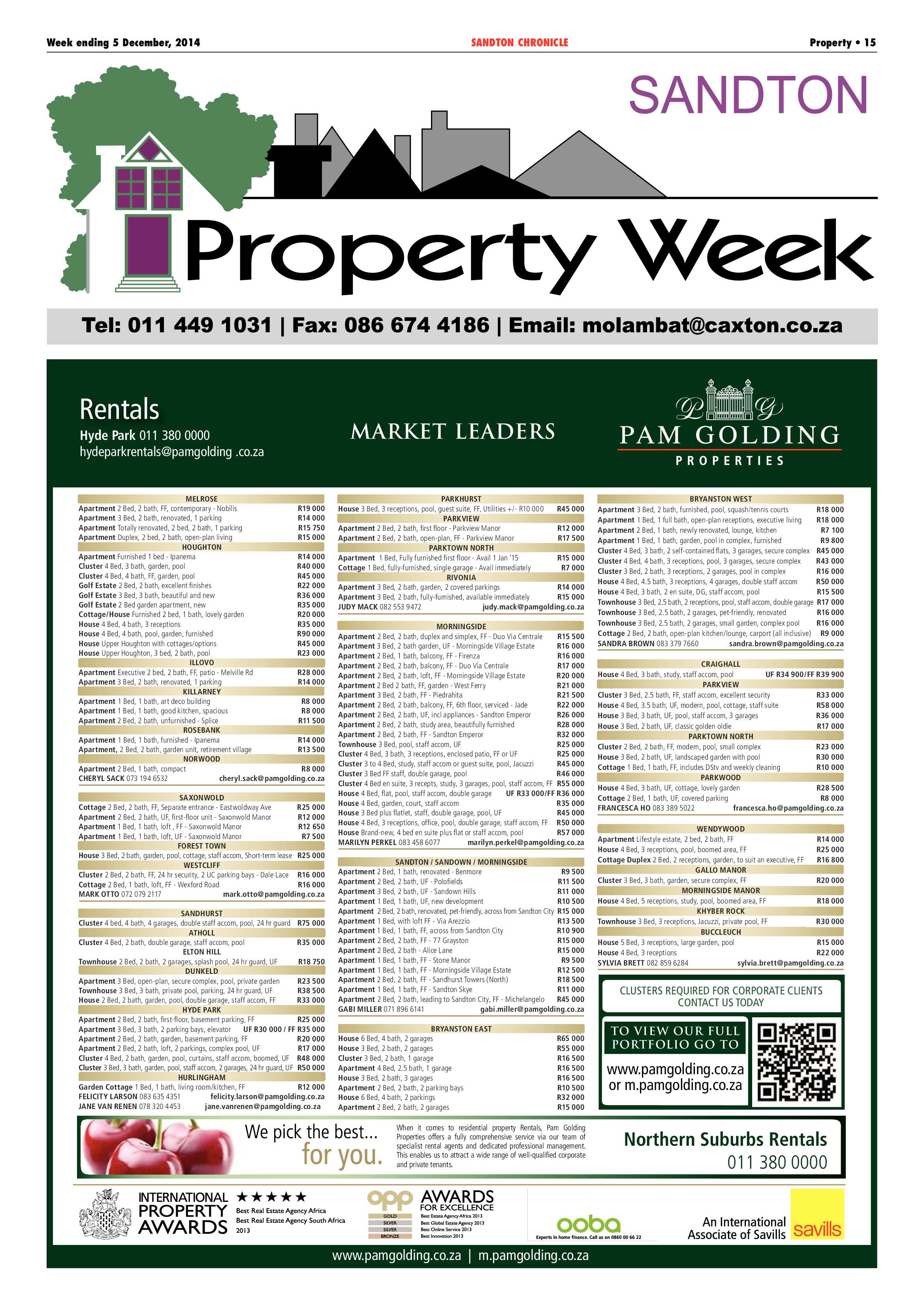 Sandton Chronicle 05 December 2014 page 43