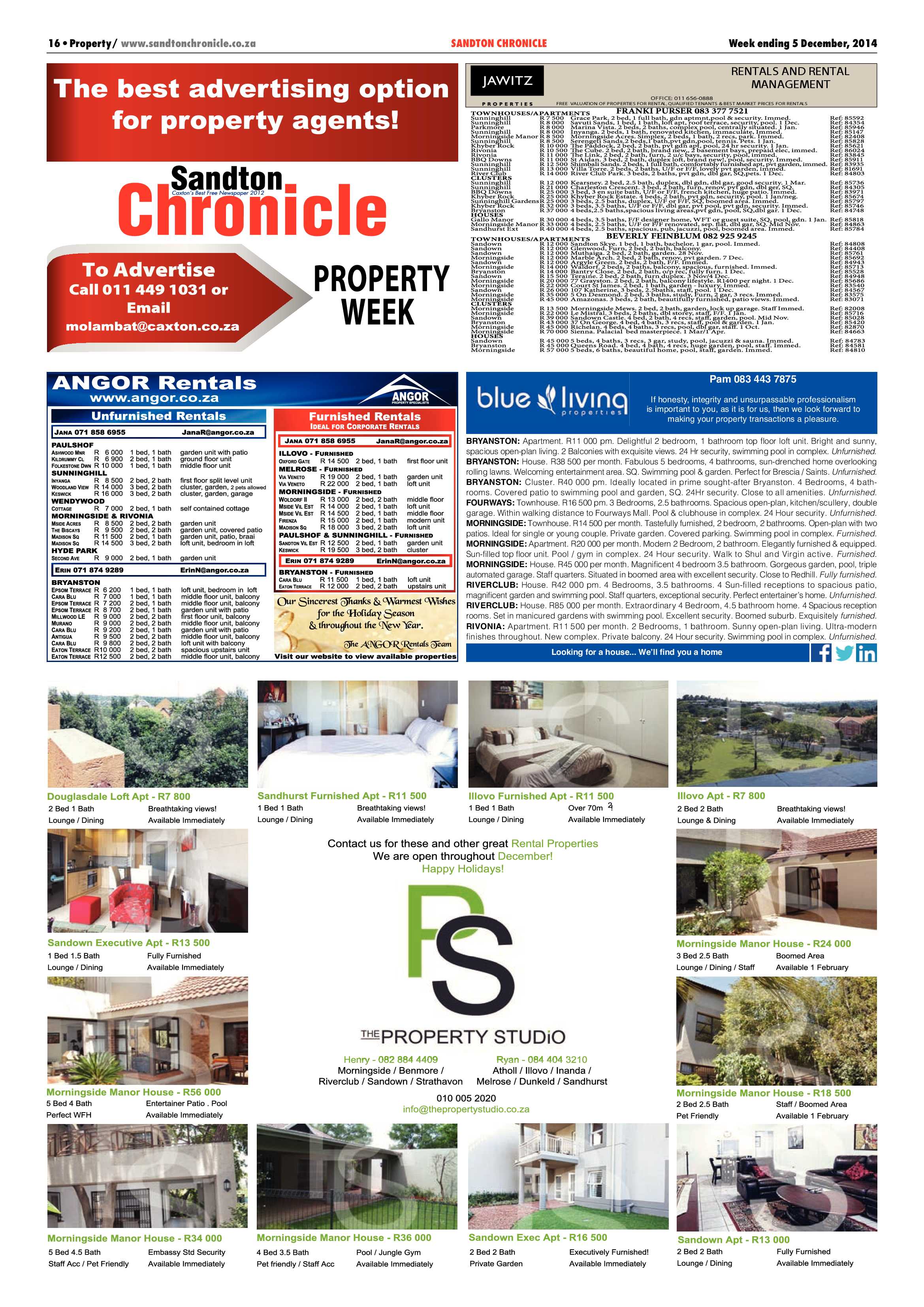 Sandton Chronicle 05 December 2014 page 44
