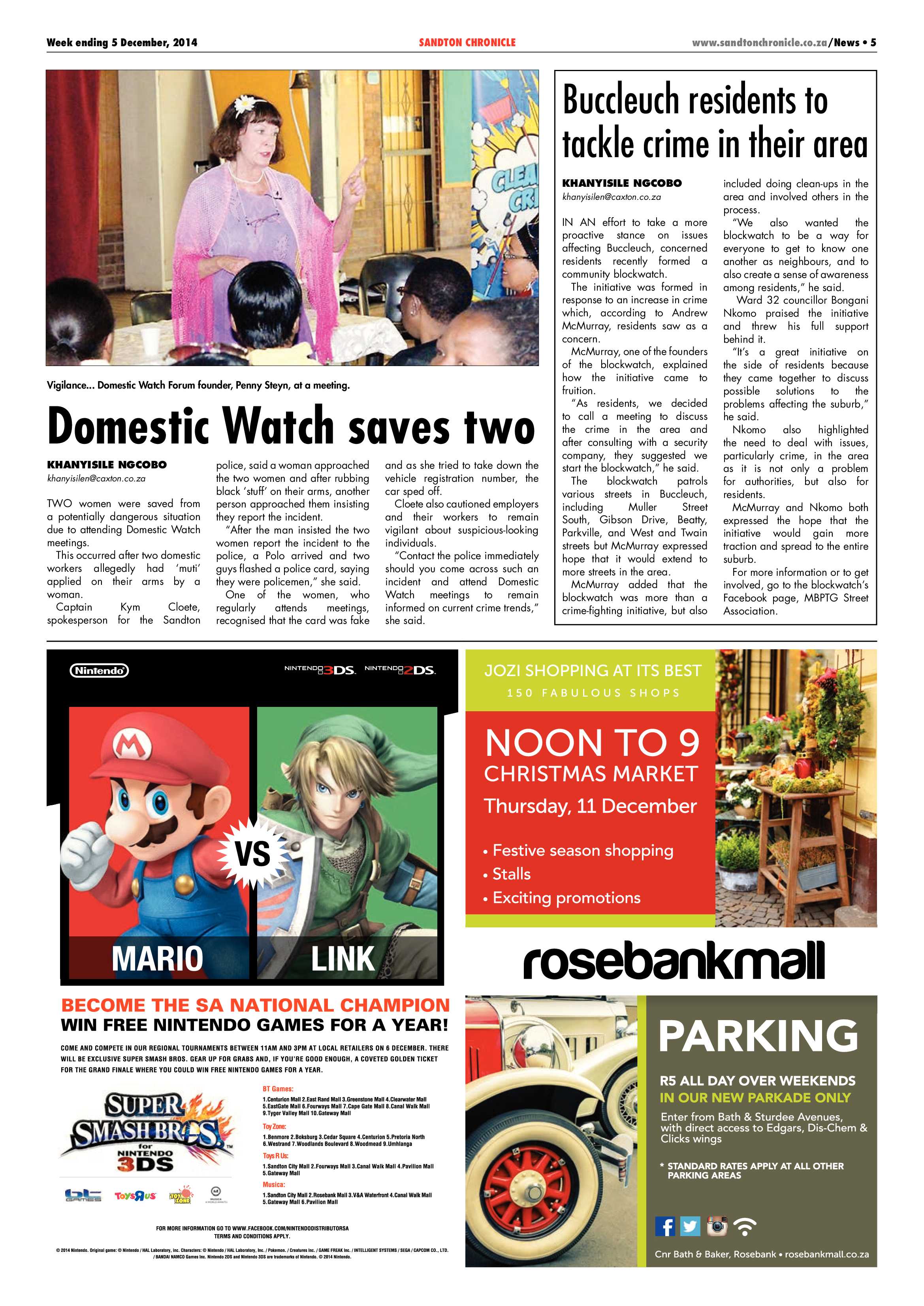 Sandton Chronicle 05 December 2014 page 5