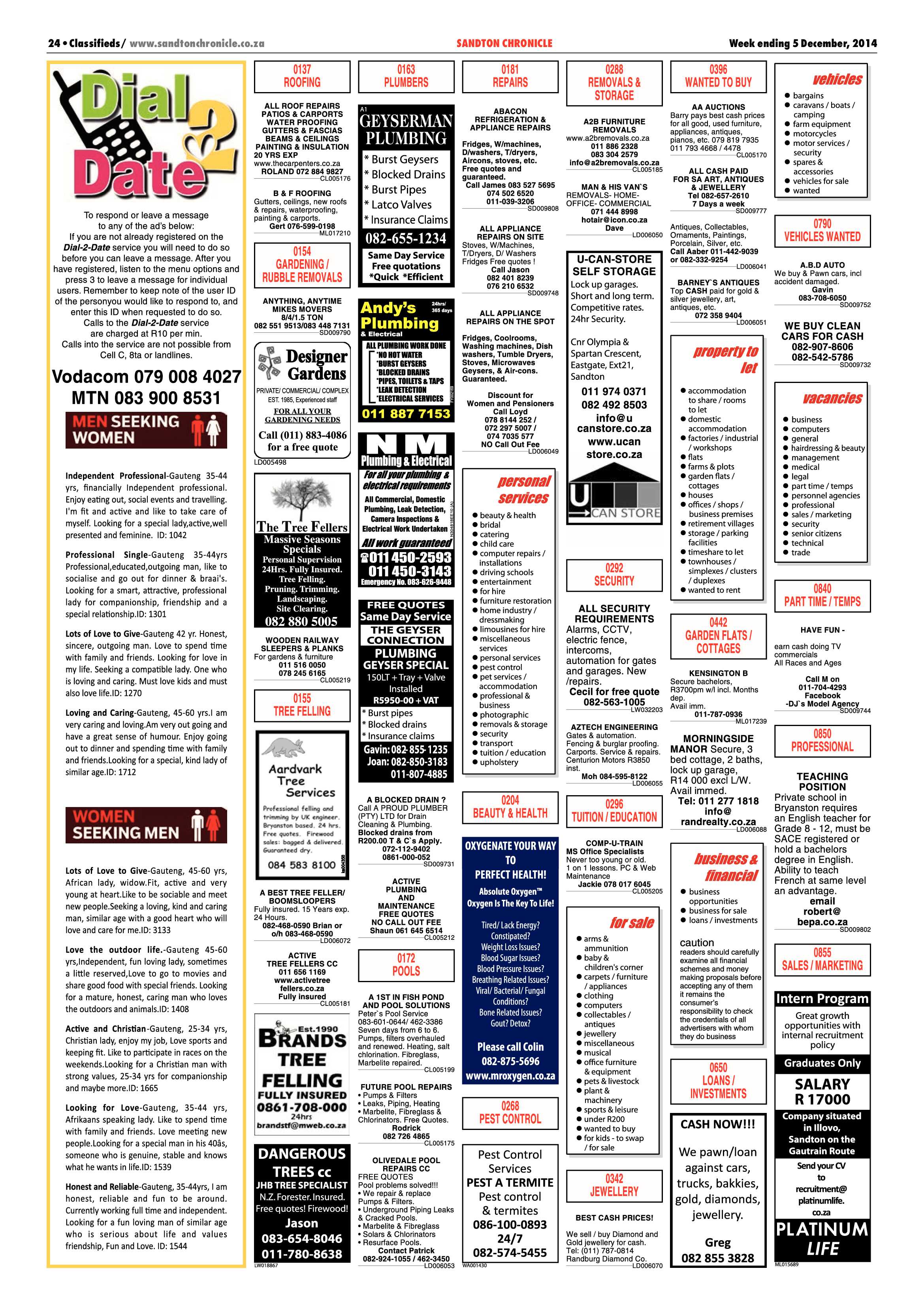 Sandton Chronicle 05 December 2014 page 52