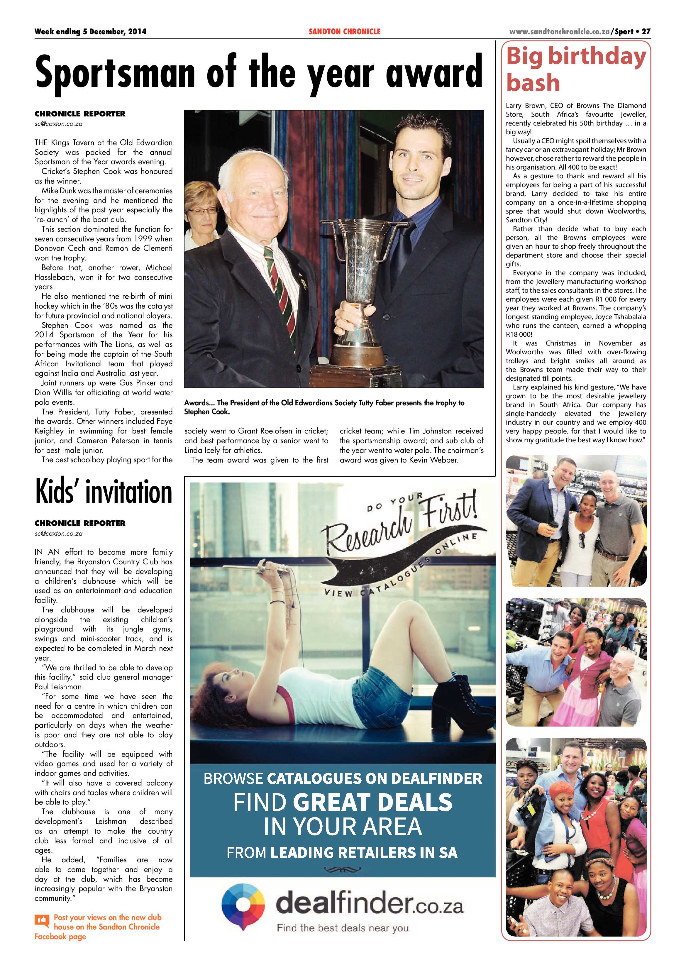 Sandton Chronicle 05 December 2014 page 55