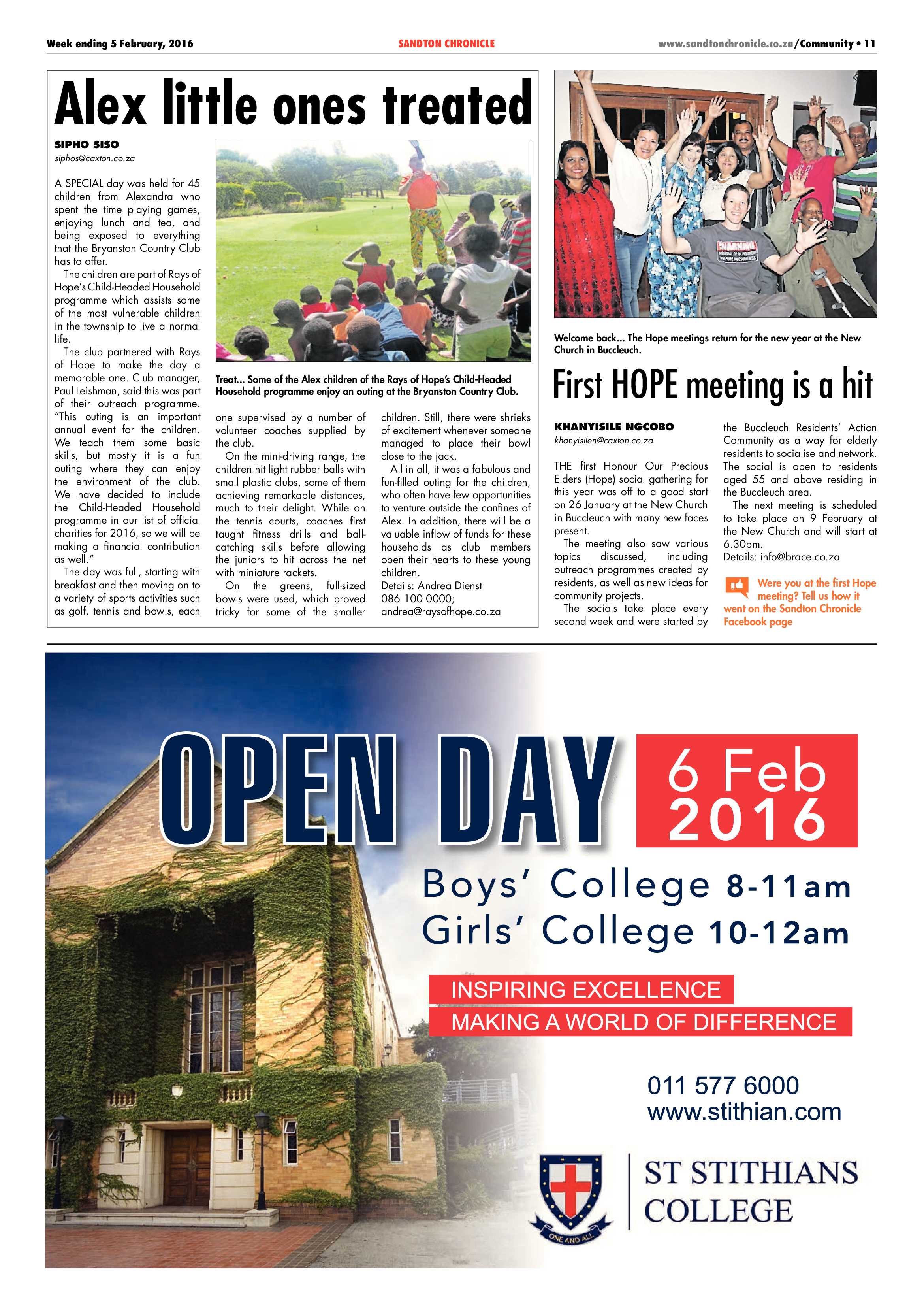 Sandton Chronicle 05 February 2016 page 11