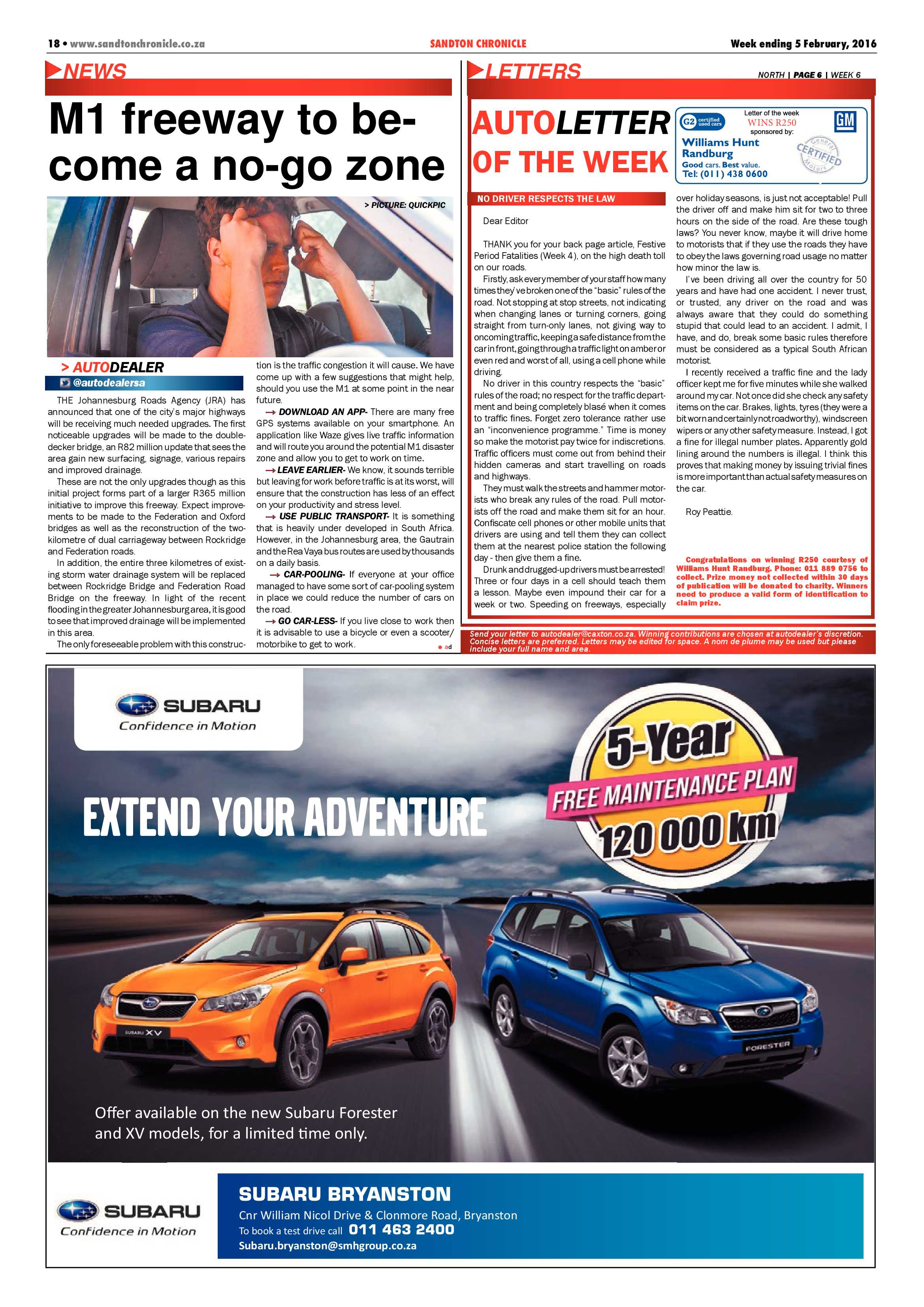 Sandton Chronicle 05 February 2016 page 18