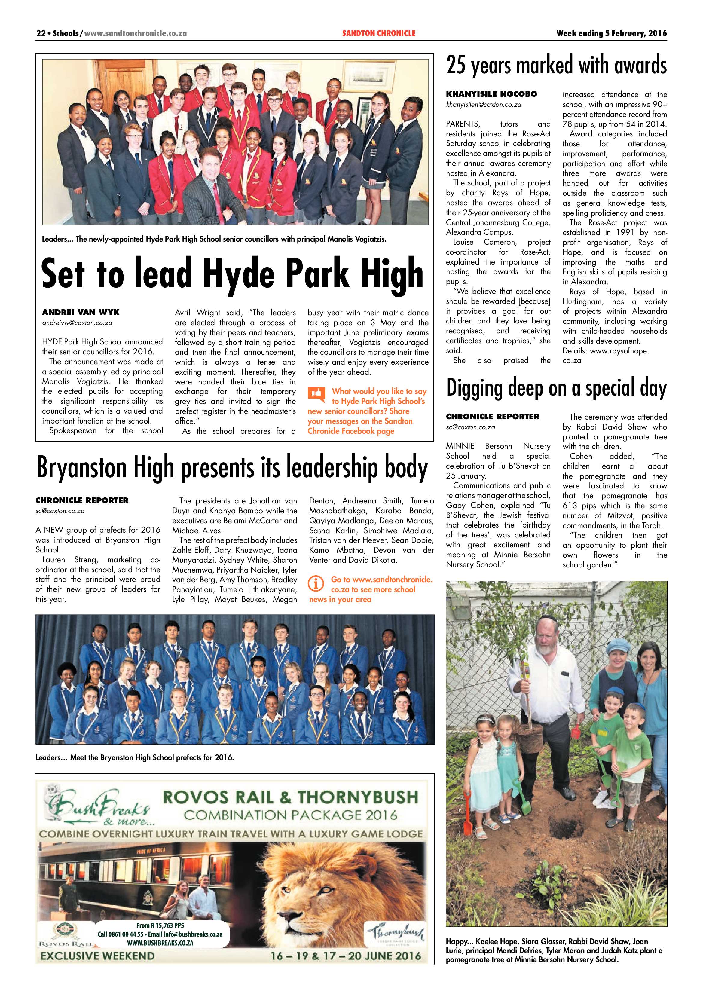 Sandton Chronicle 05 February 2016 page 22