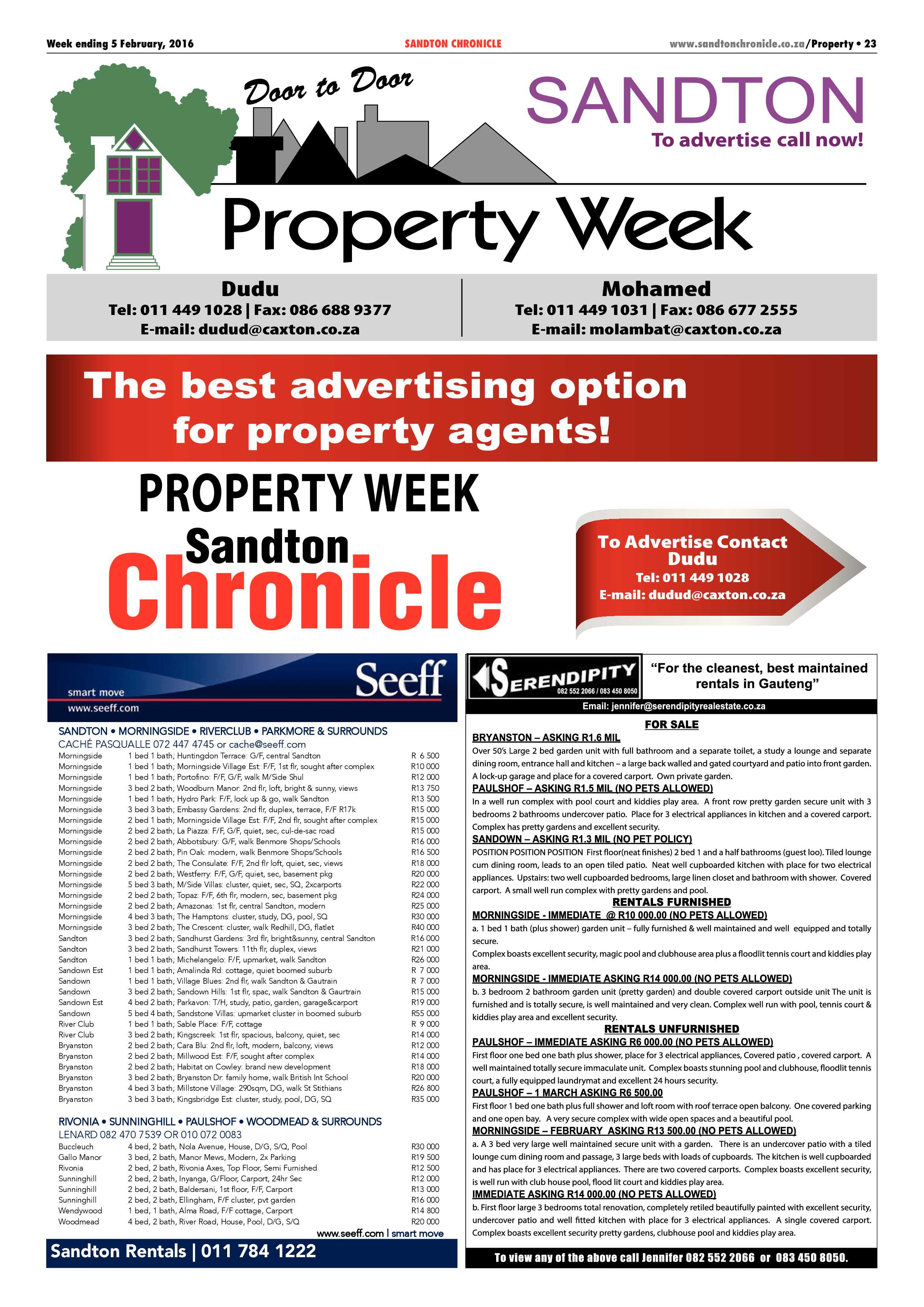 Sandton Chronicle 05 February 2016 page 23