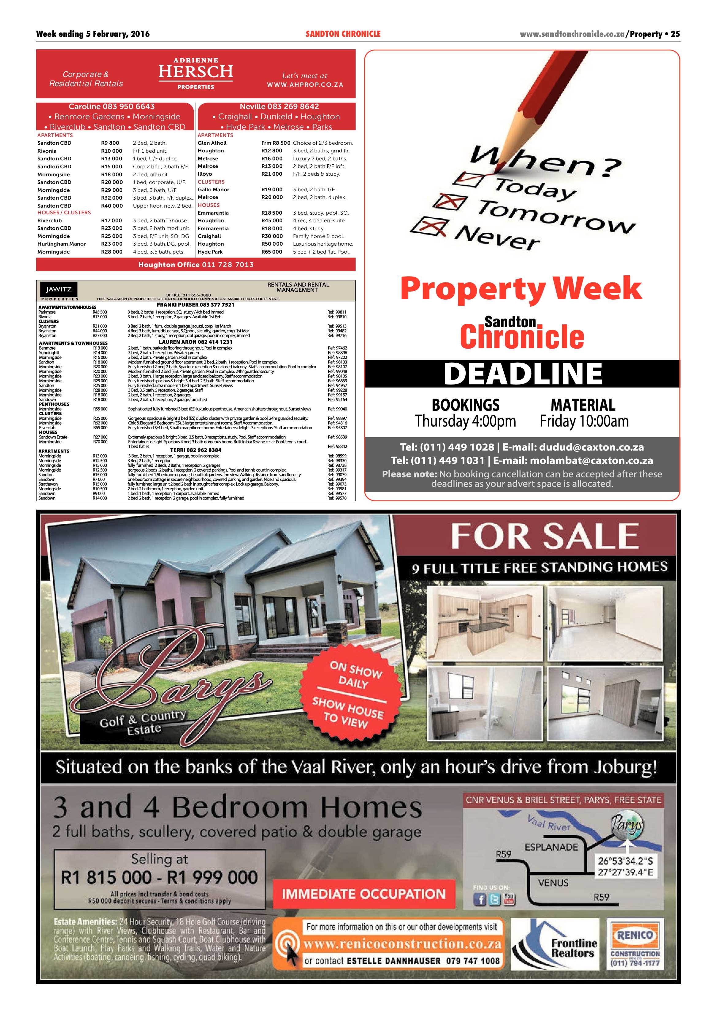 Sandton Chronicle 05 February 2016 page 25