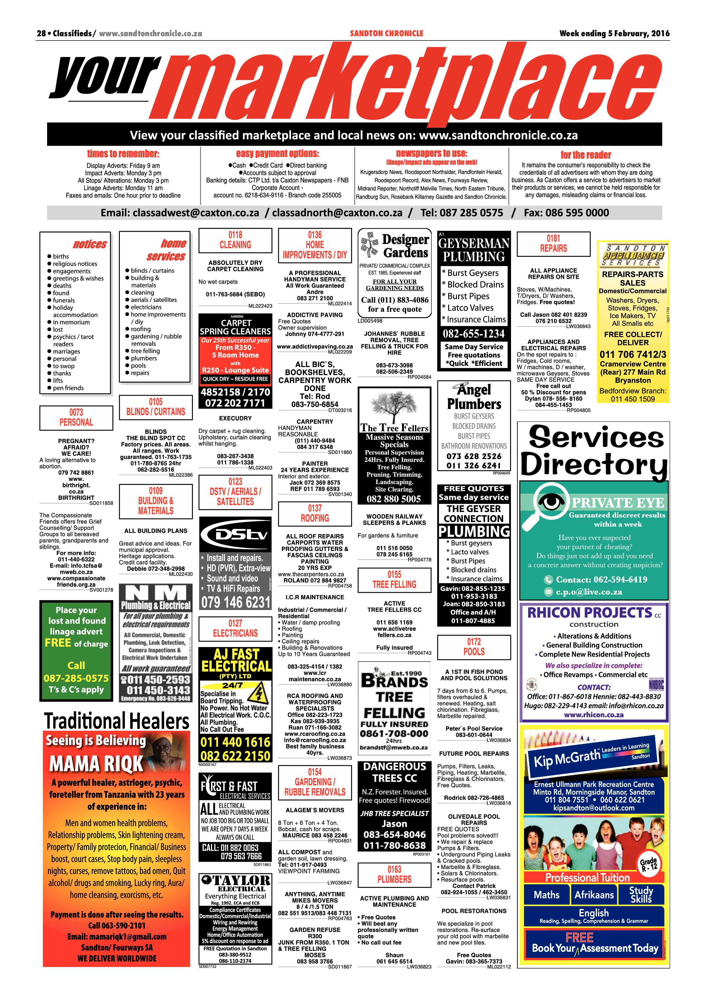 Sandton Chronicle 05 February 2016 page 28