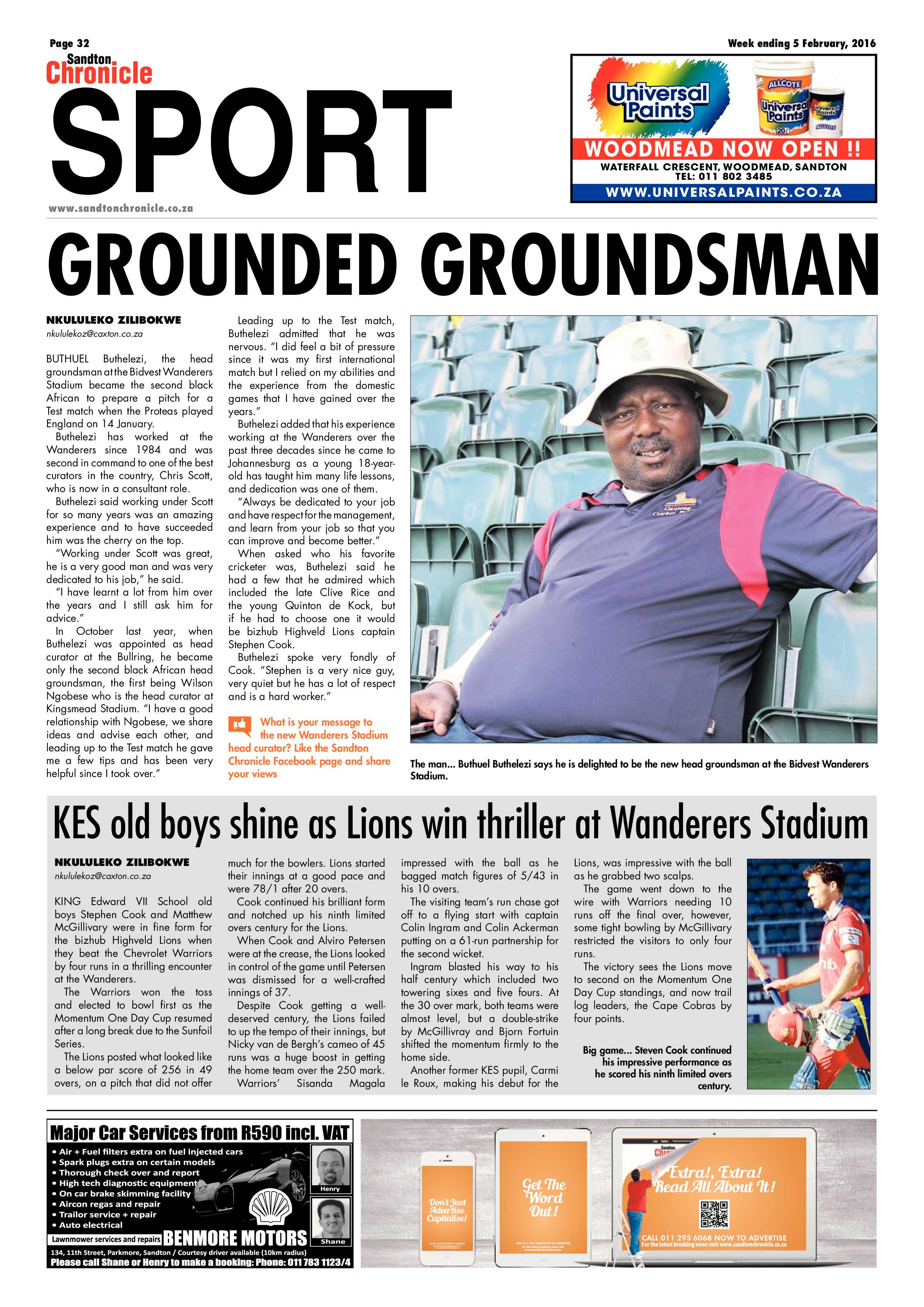 Sandton Chronicle 05 February 2016 page 32