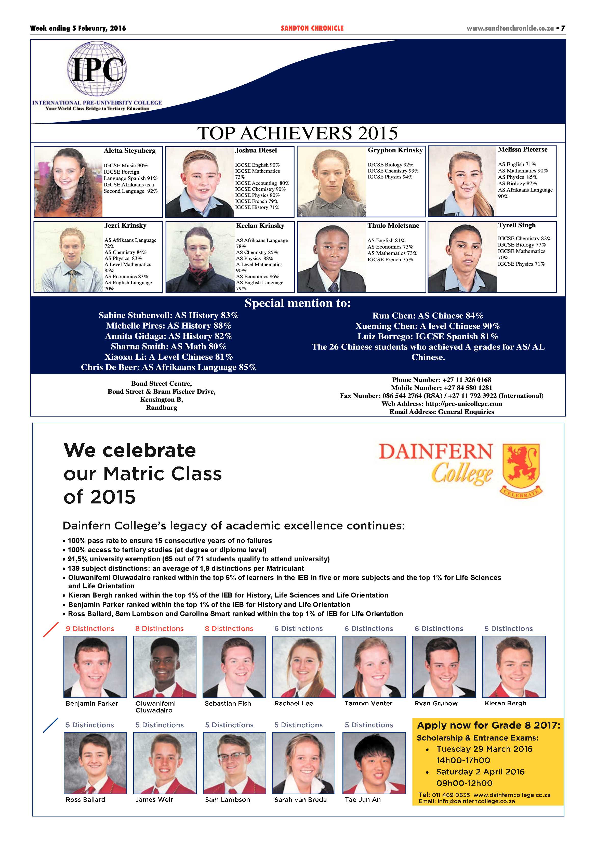 Sandton Chronicle 05 February 2016 page 7