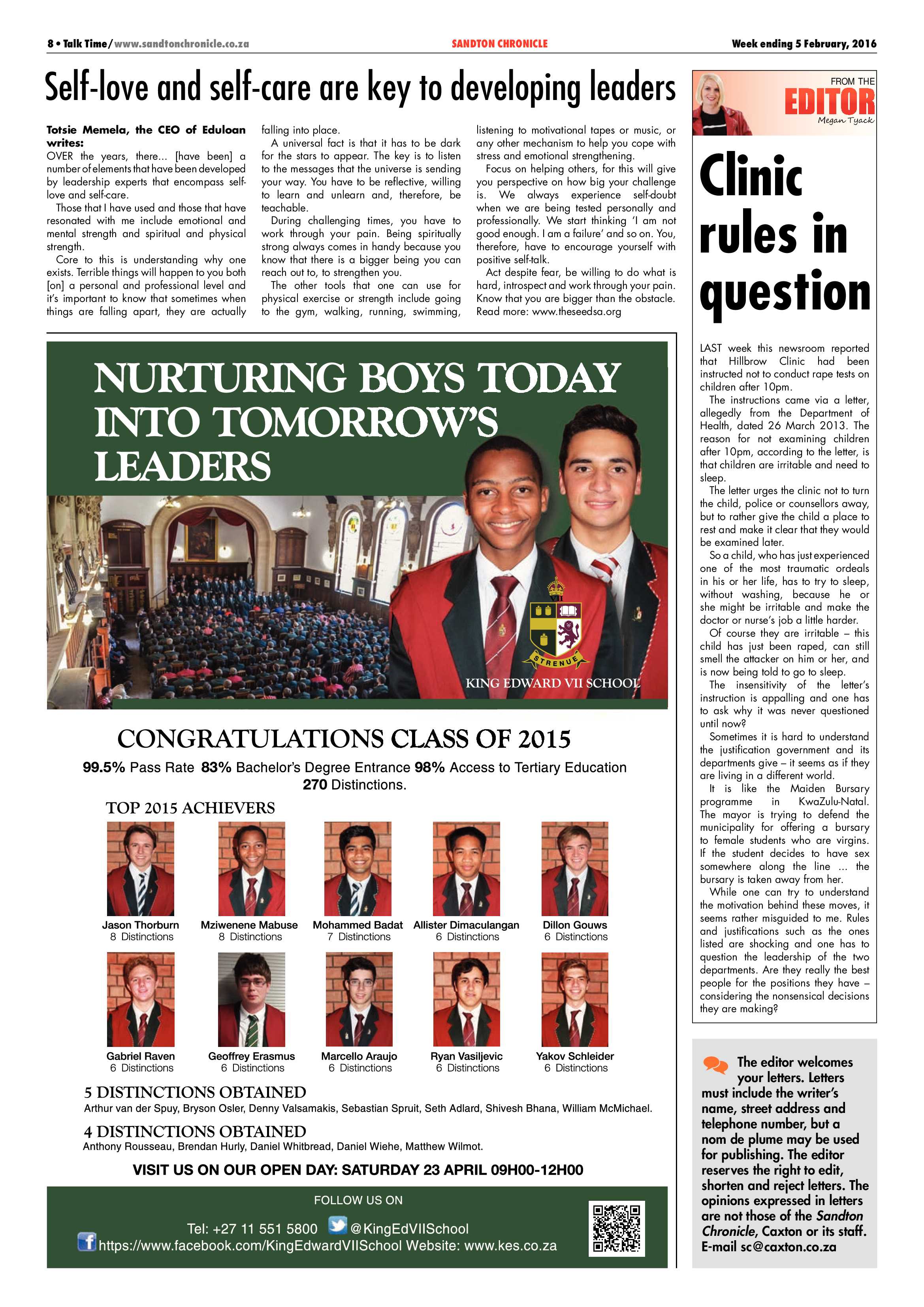 Sandton Chronicle 05 February 2016 page 8