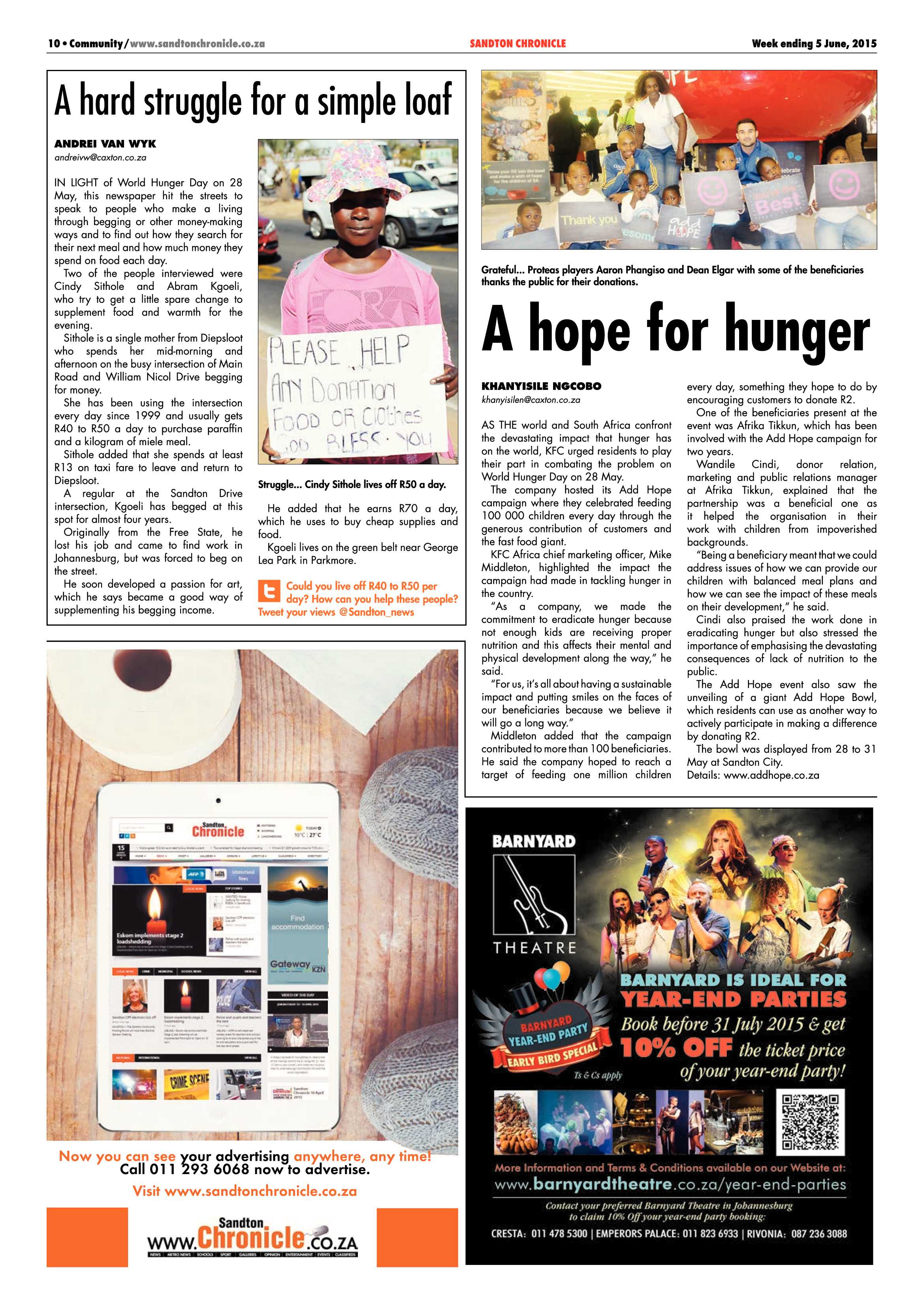Sandton Chronicle 05 June 2015 page 10