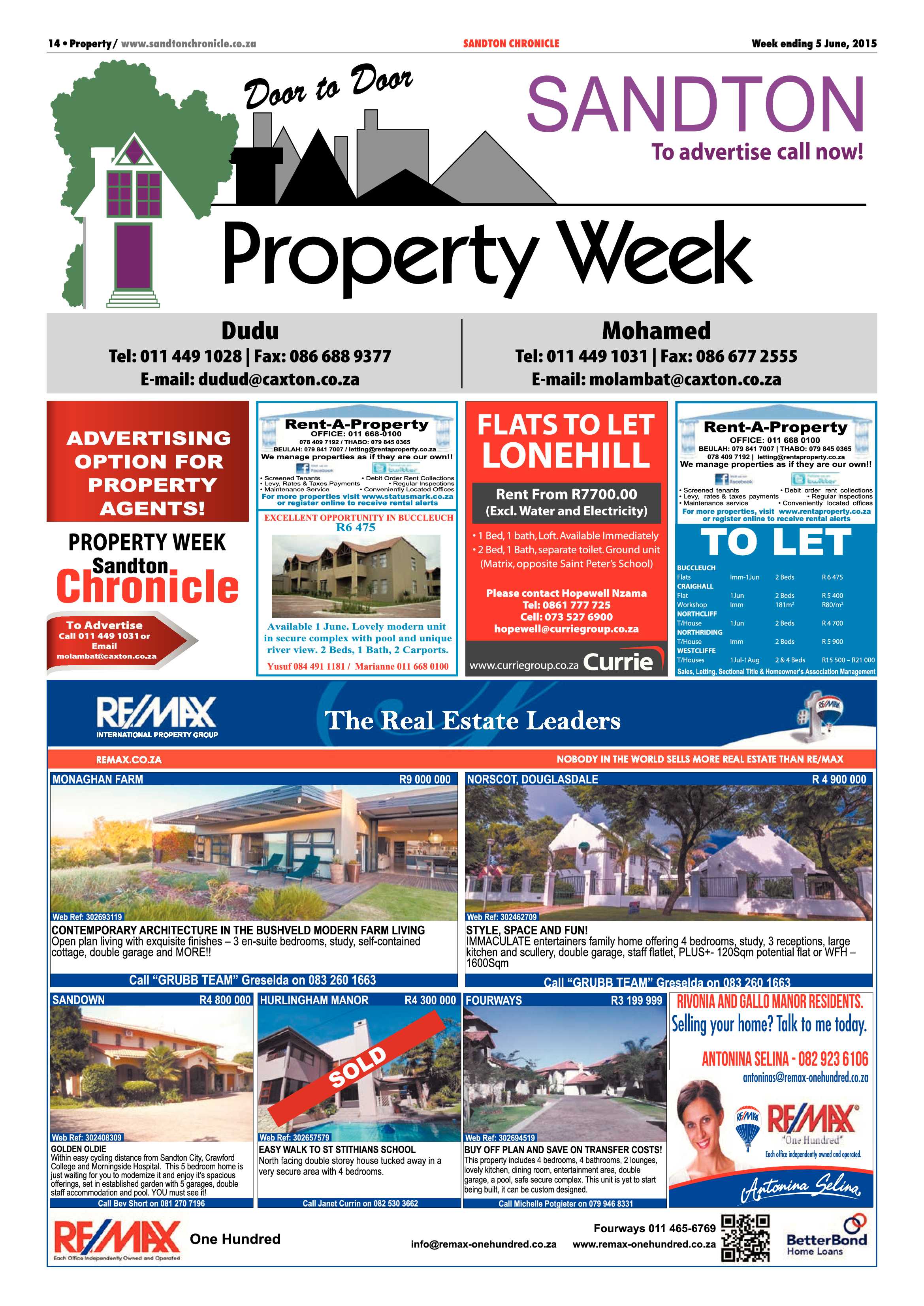 Sandton Chronicle 05 June 2015 page 22