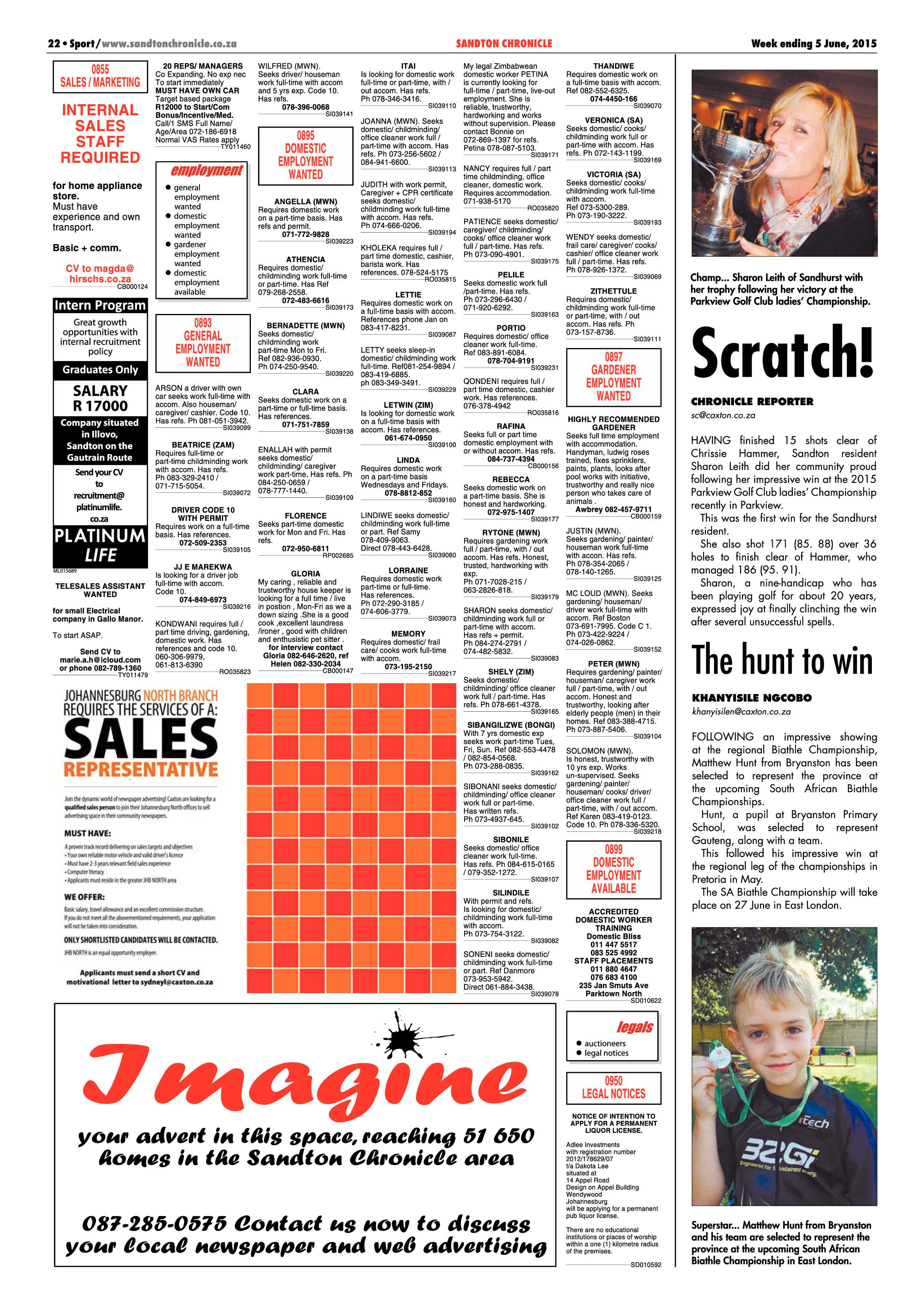 Sandton Chronicle 05 June 2015 page 30
