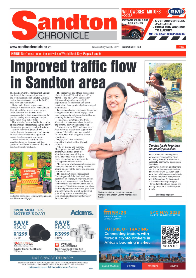 Sandton Chronicle 05 May 2023 page 1