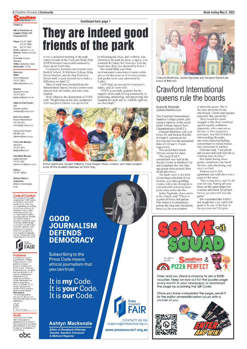 Sandton Chronicle 05 May 2023 page 4