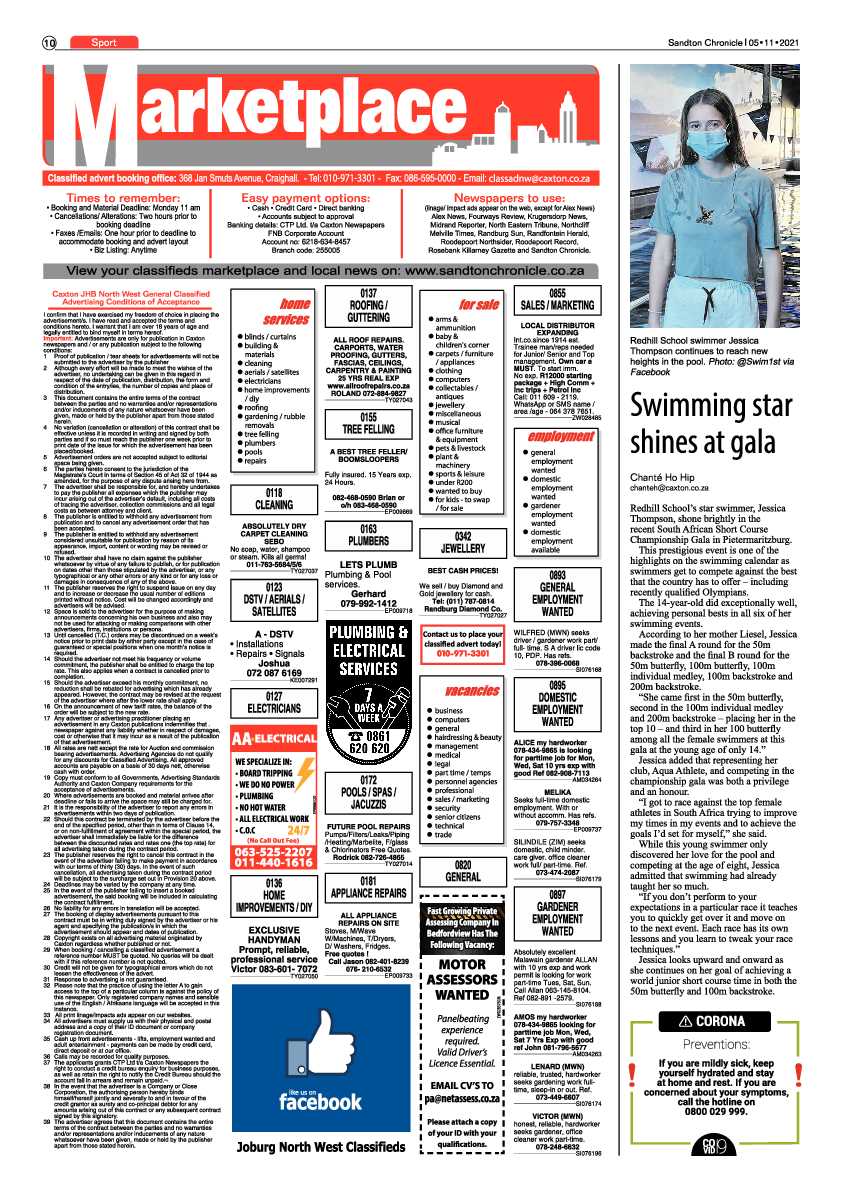 Sandton Chronicle 05 November 2021 page 10