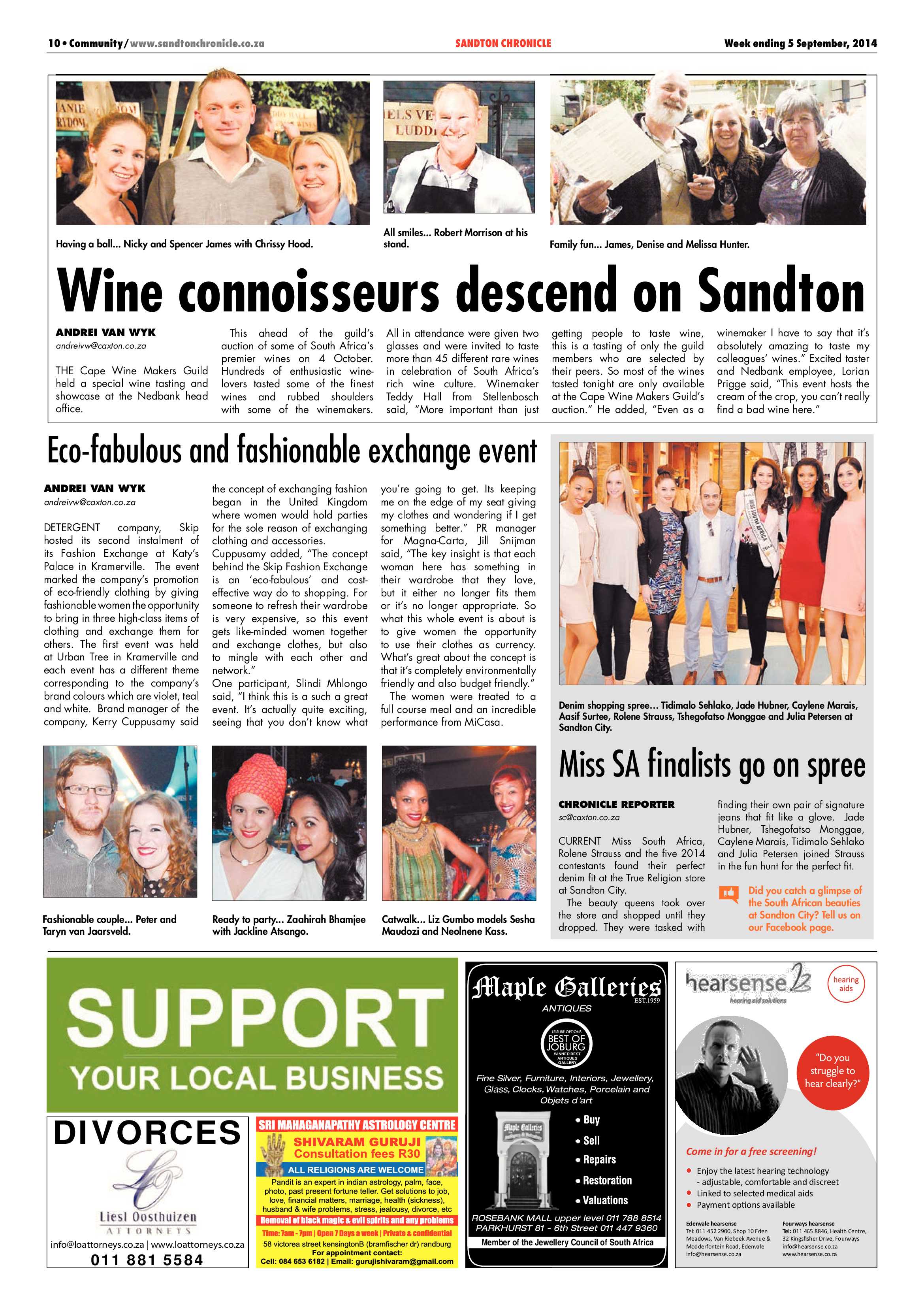 Sandton Chronicle 05 September 2014 page 10