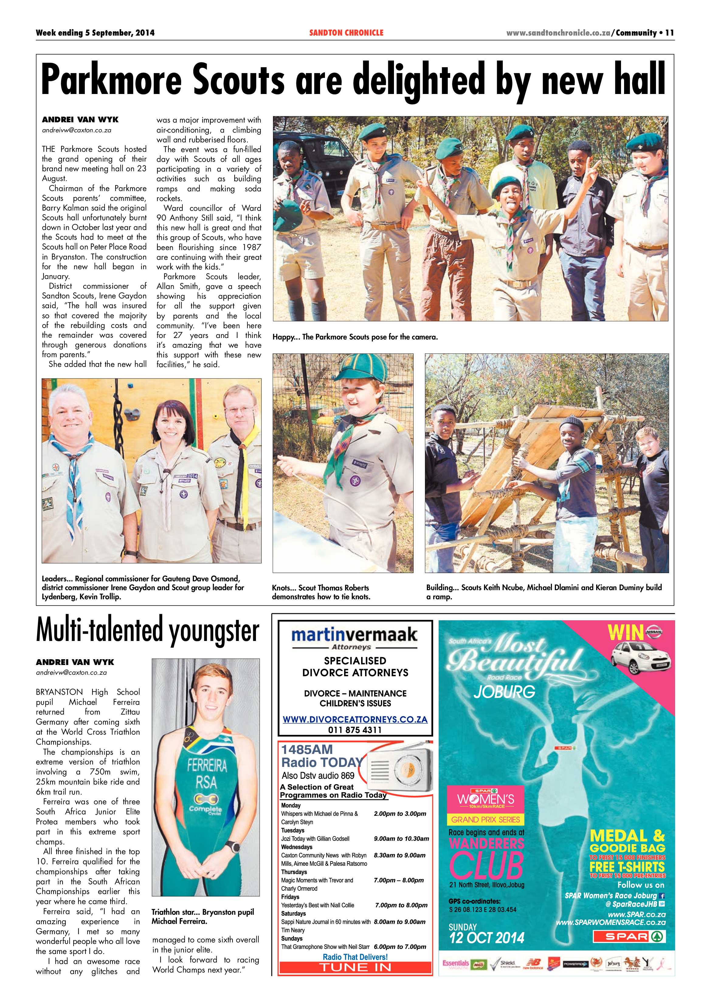 Sandton Chronicle 05 September 2014 page 11