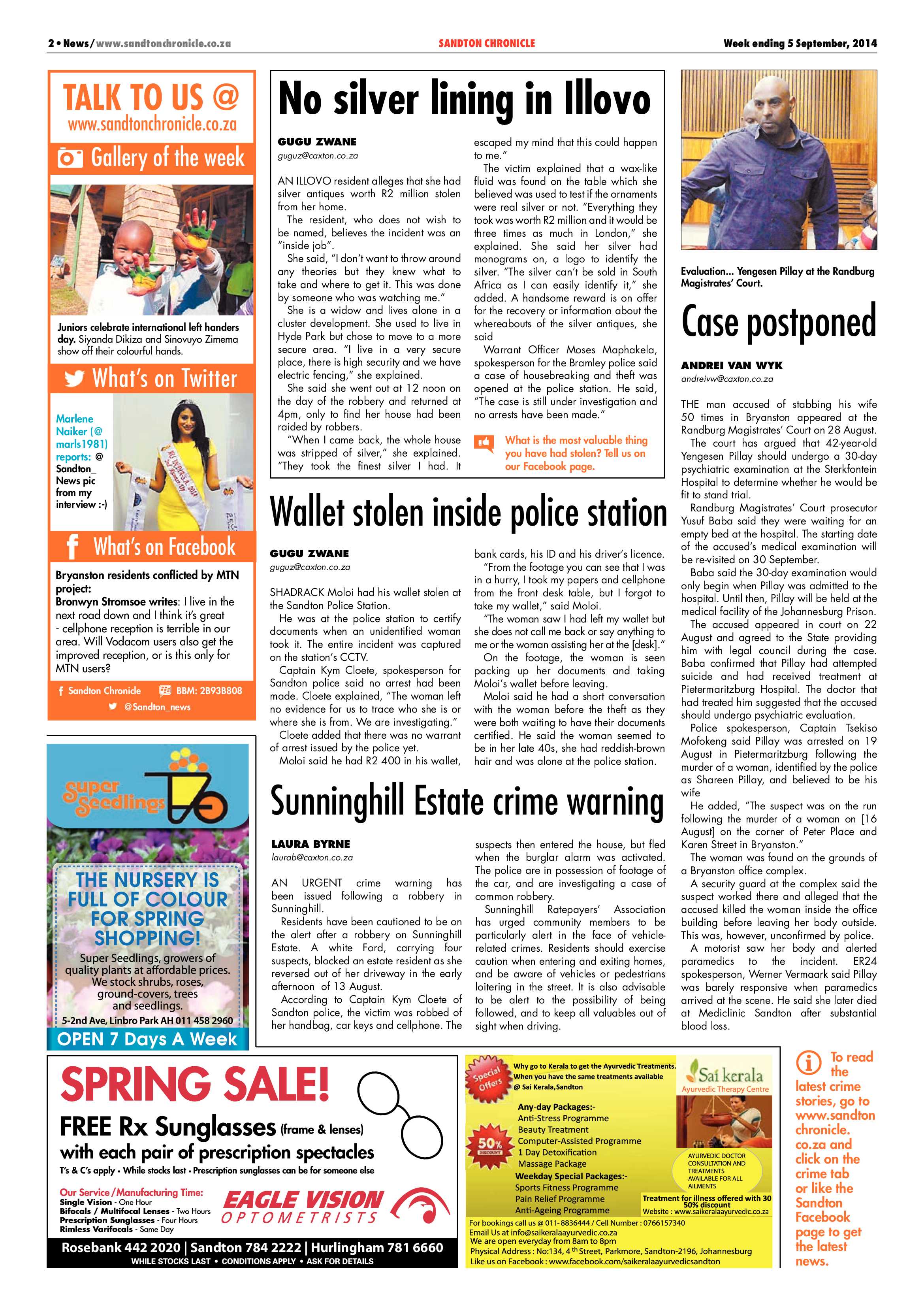 Sandton Chronicle 05 September 2014 page 2