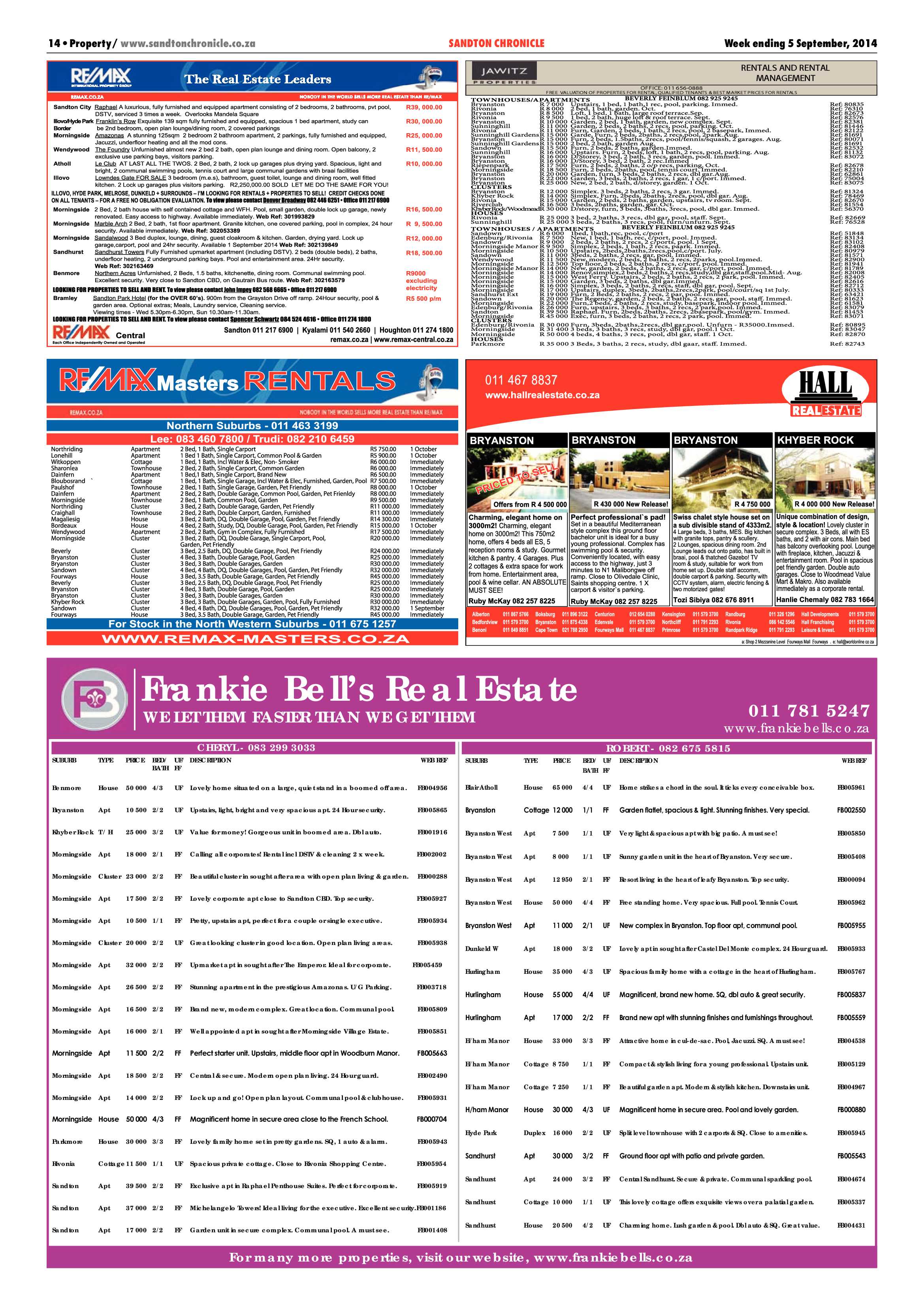 Sandton Chronicle 05 September 2014 page 22