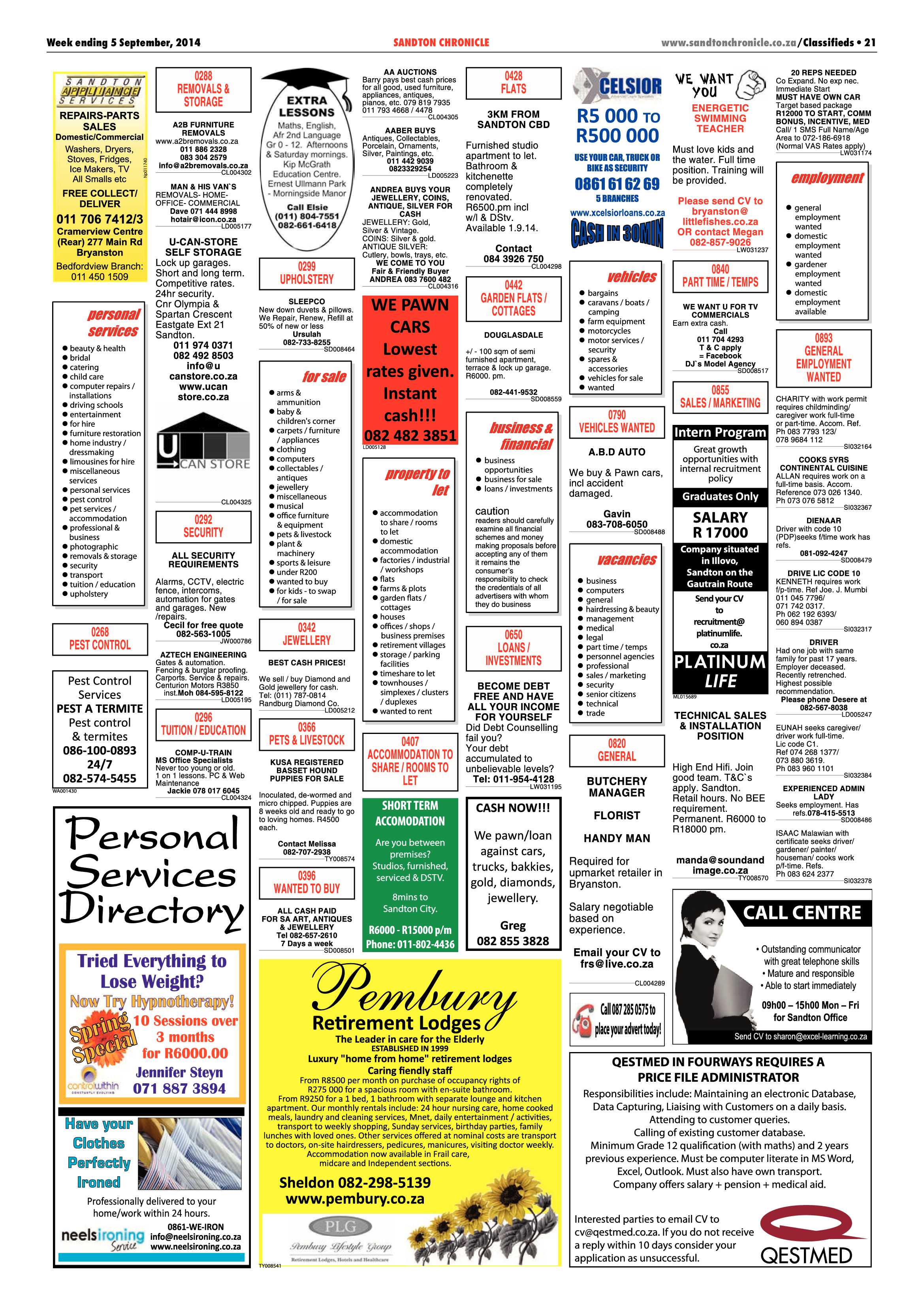 Sandton Chronicle 05 September 2014 page 29