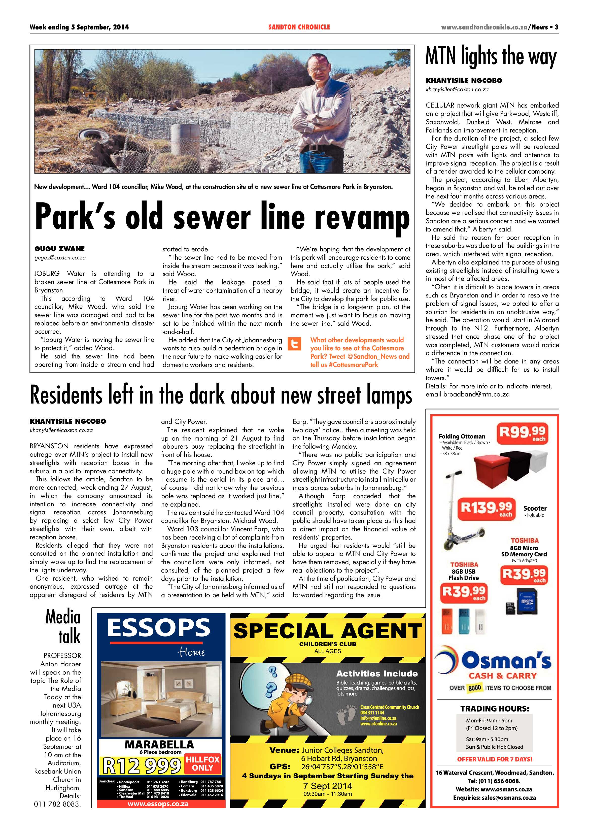 Sandton Chronicle 05 September 2014 page 3