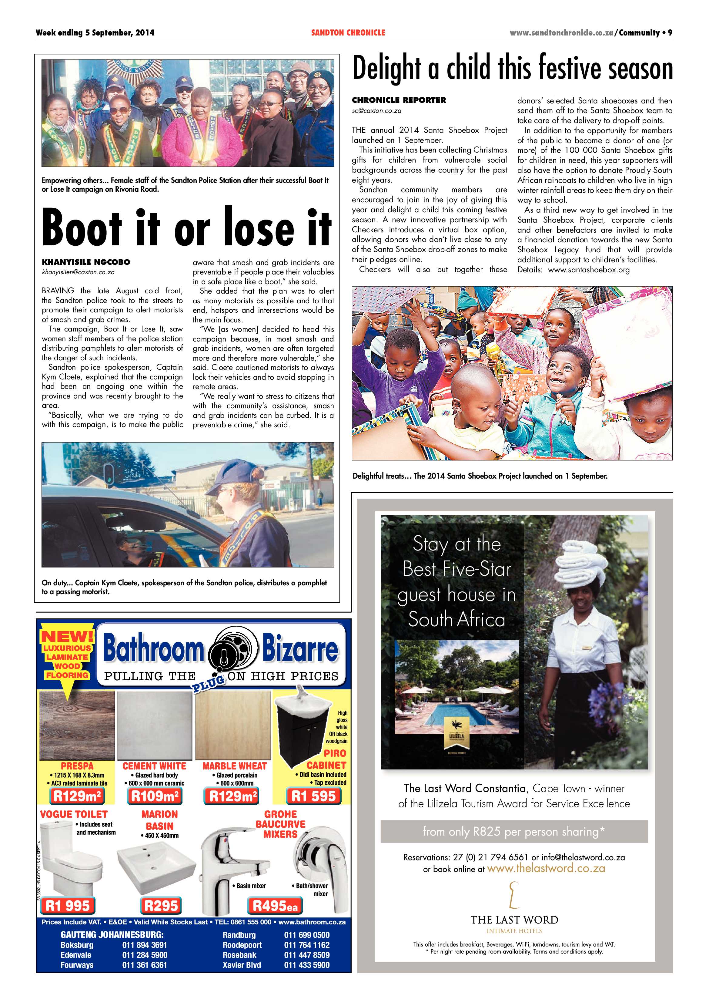 Sandton Chronicle 05 September 2014 page 9