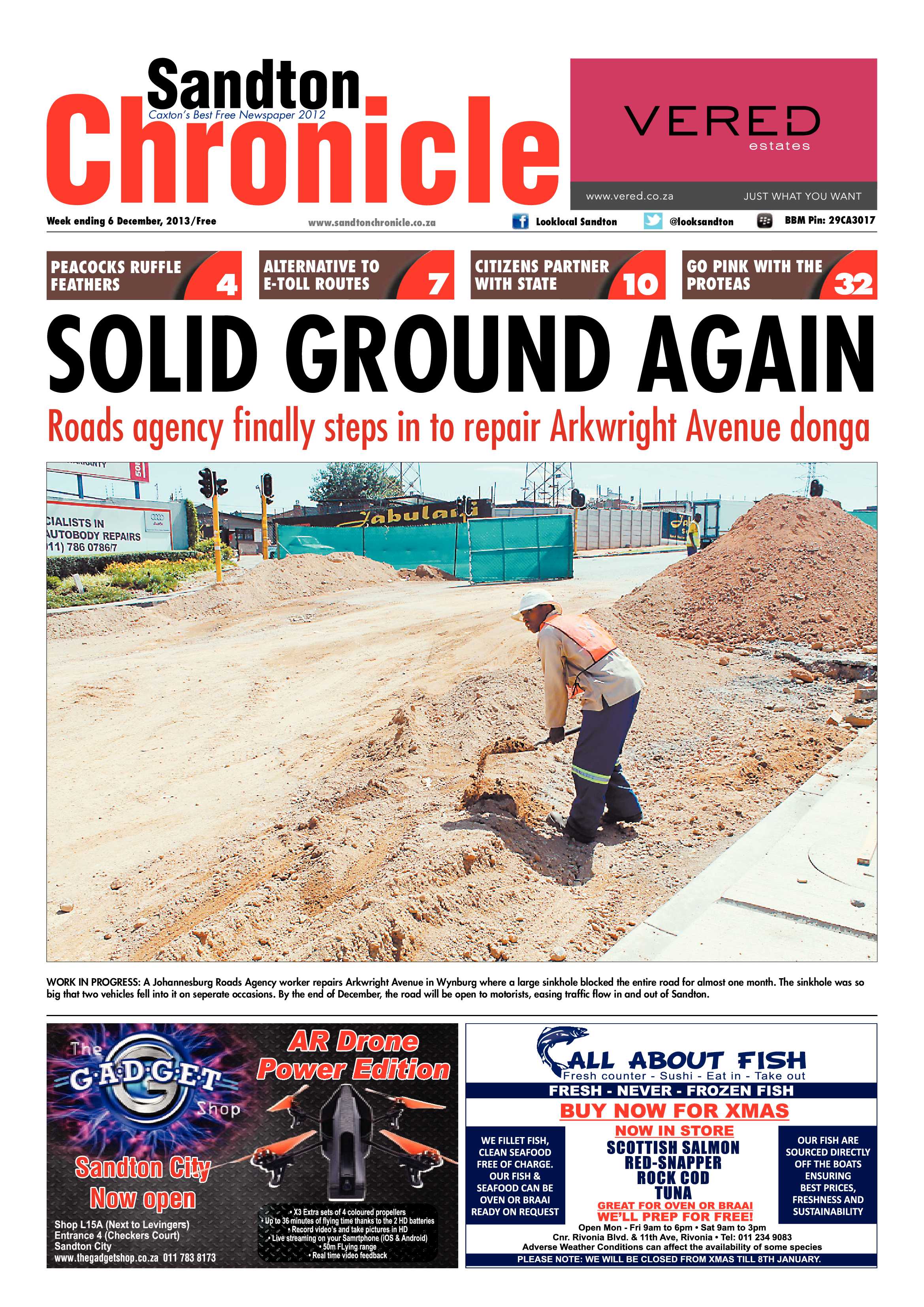 Sandton Chronicle 06 December 2013 page 1