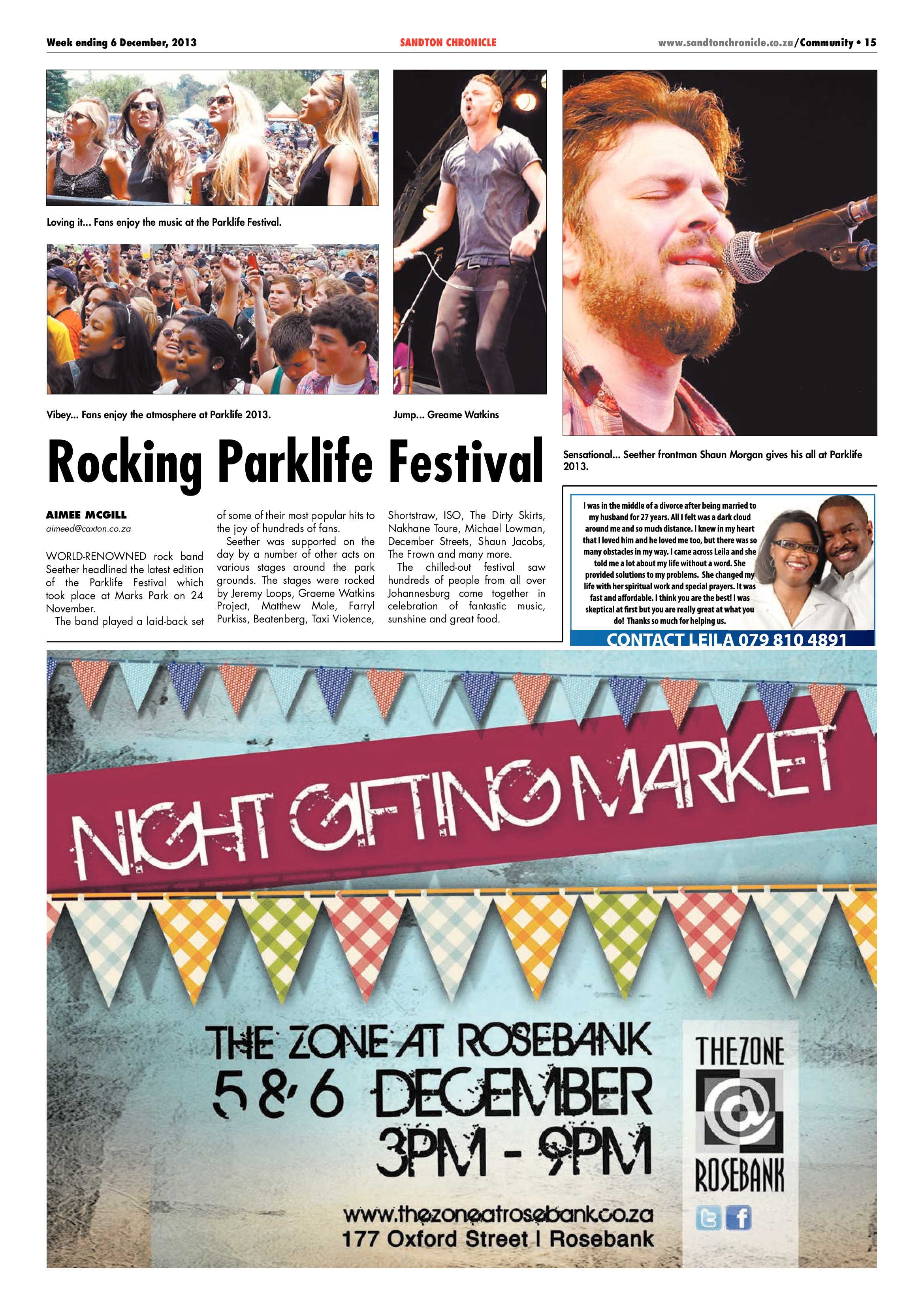 Sandton Chronicle 06 December 2013 page 15