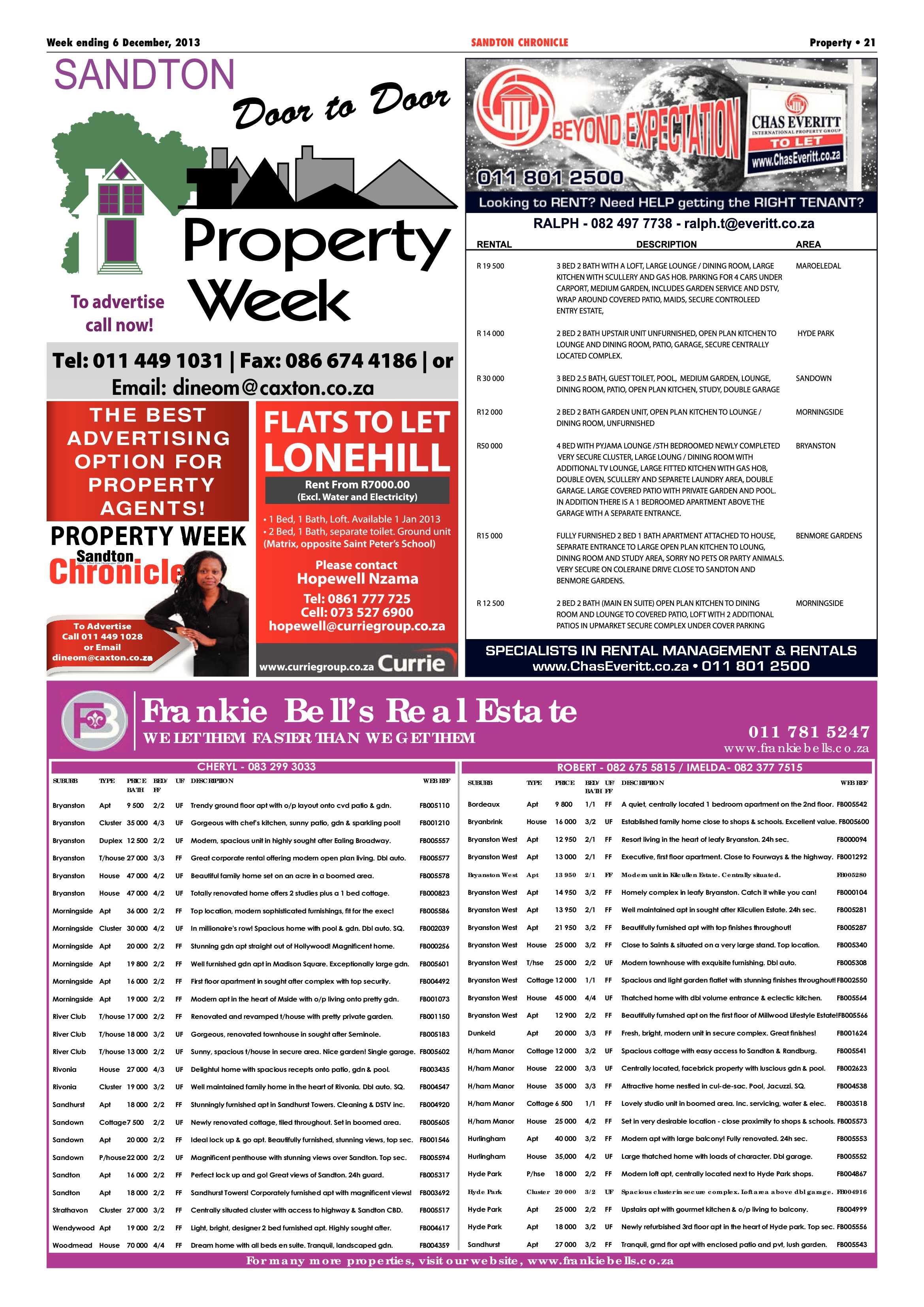 Sandton Chronicle 06 December 2013 page 37