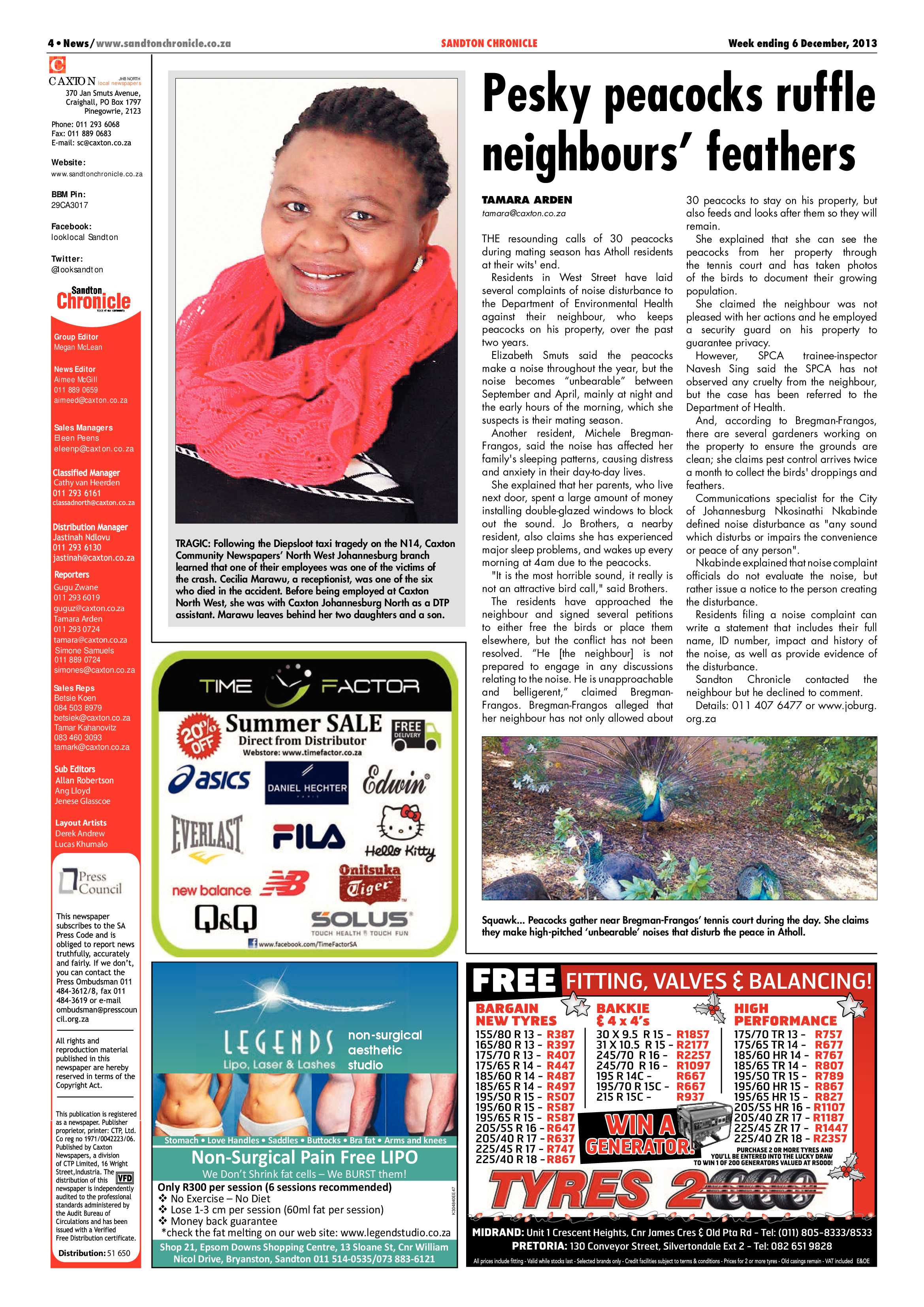 Sandton Chronicle 06 December 2013 page 4