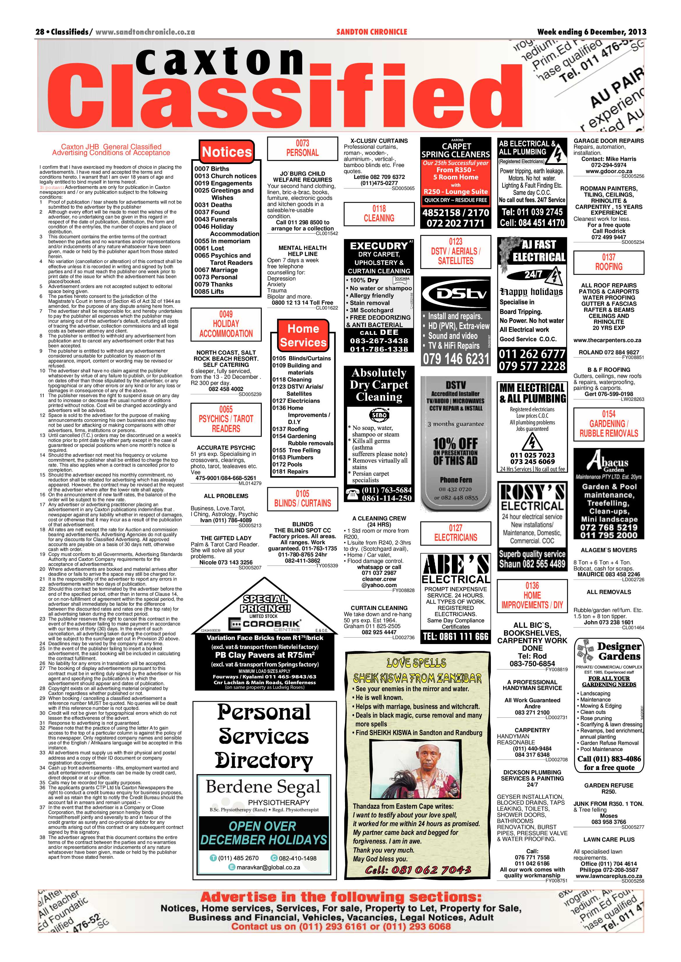 Sandton Chronicle 06 December 2013 page 44