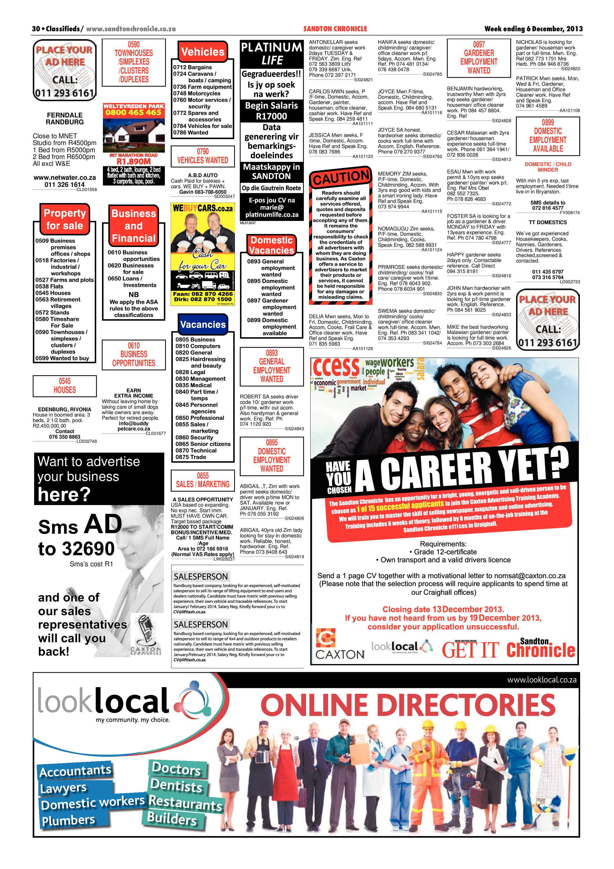 Sandton Chronicle 06 December 2013 page 46