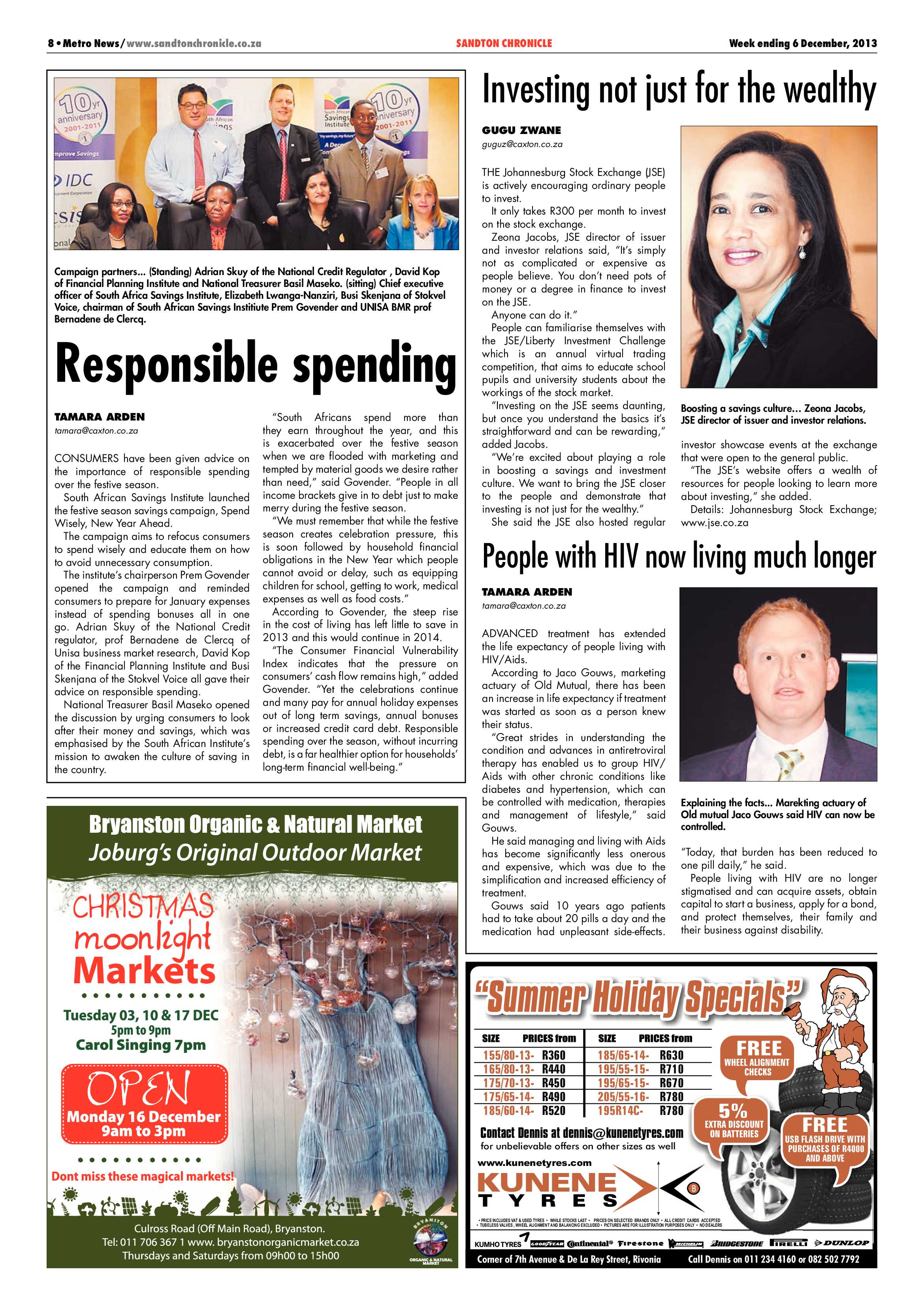 Sandton Chronicle 06 December 2013 page 8